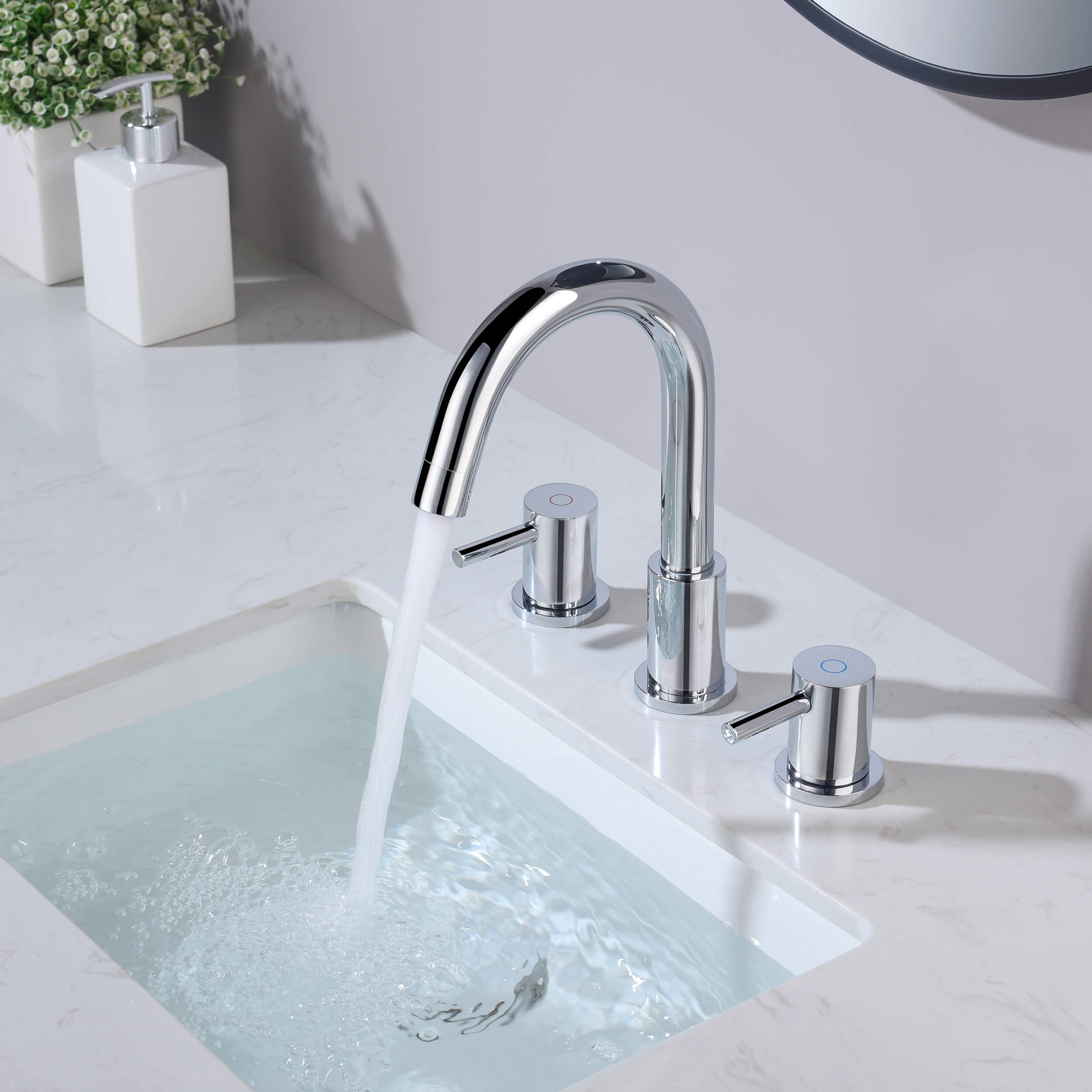 Halo 8" Widespread Bathroom Sink Faucet with Drain Assembly - CBF-1016 - Shop at Home Craft Studio - 13