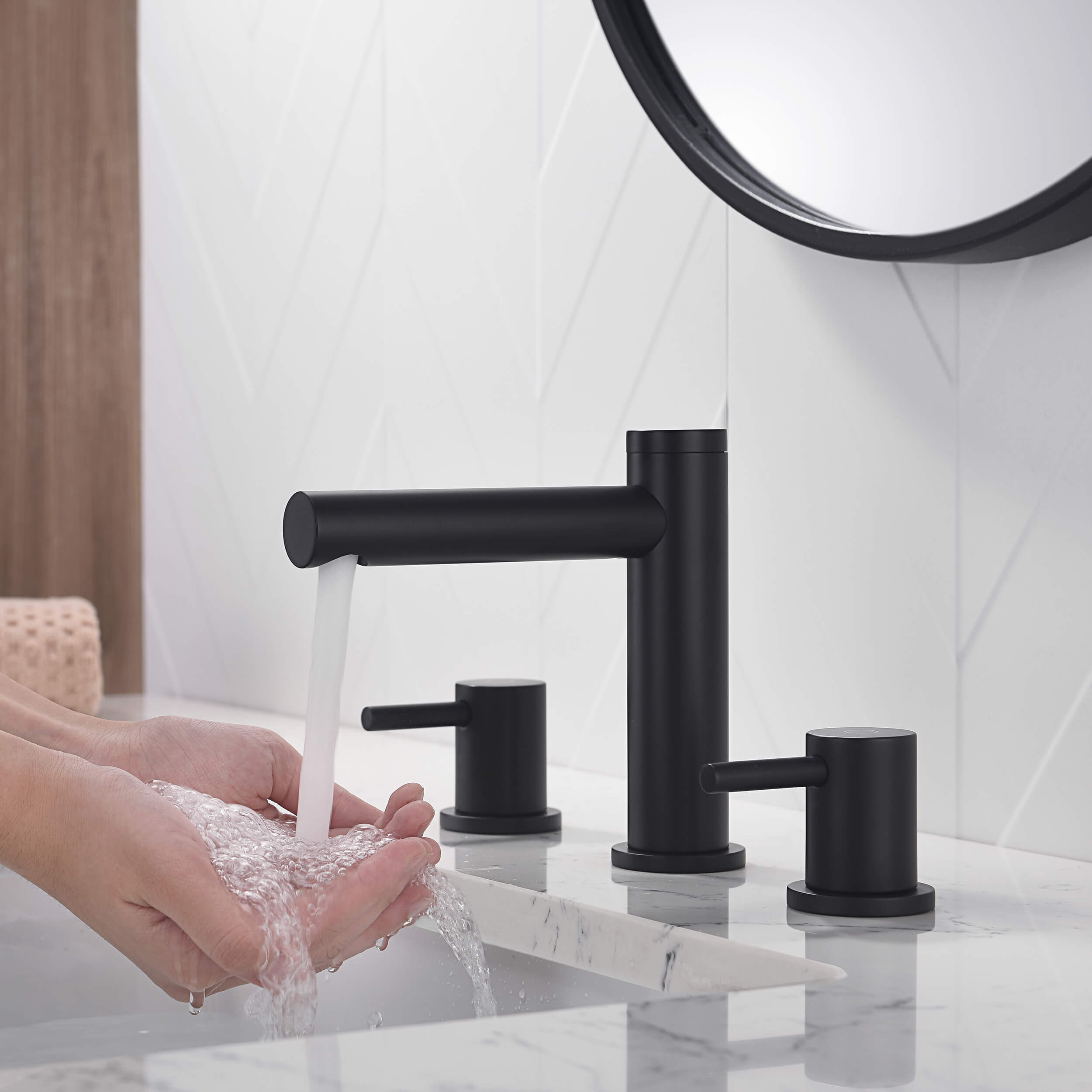 Halo 8" Widespread Bathroom Sink Faucet with Drain Assembly - CBF-1025BN - Shop at Home Craft Studio - 27