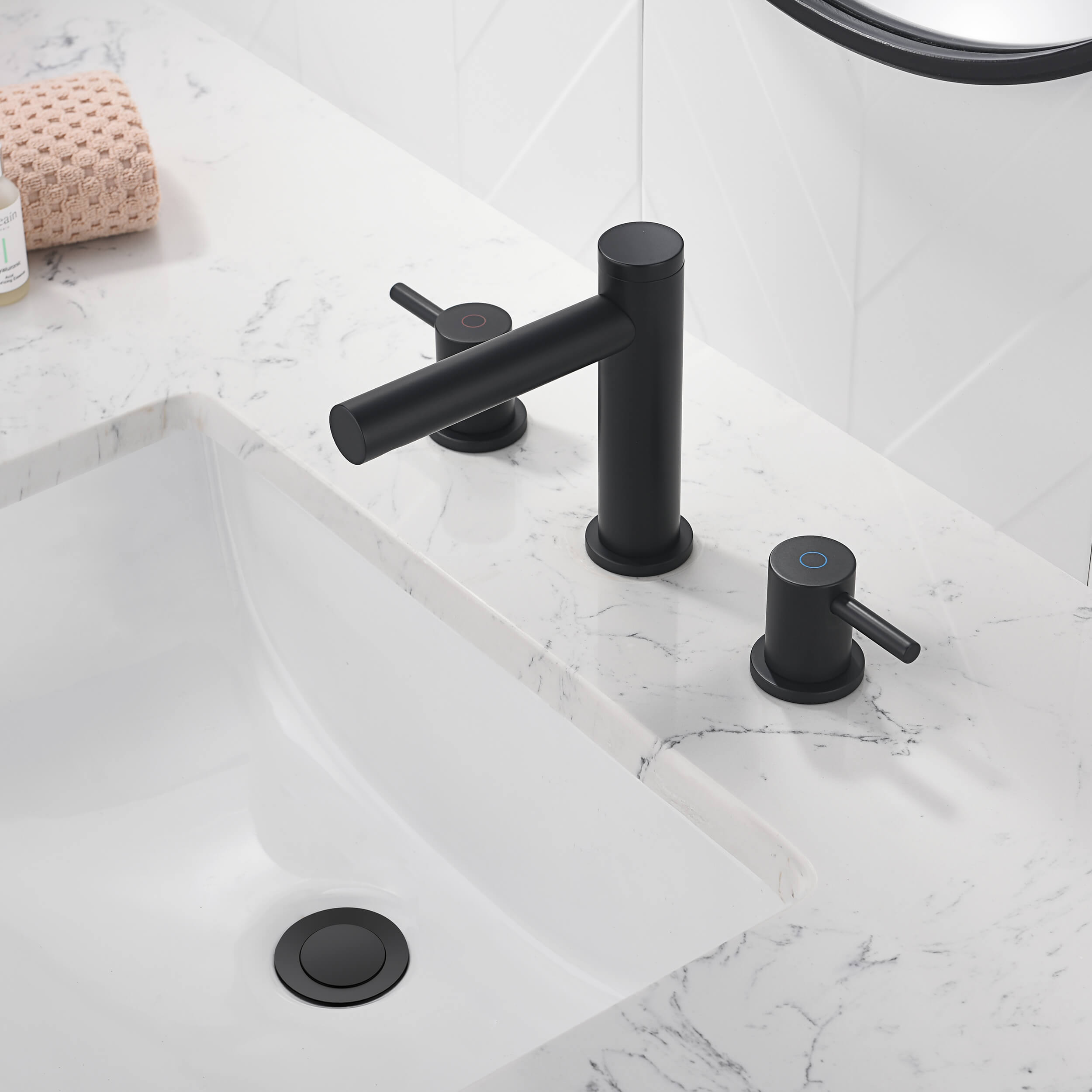 Halo 8" Widespread Bathroom Sink Faucet with Drain Assembly - CBF-1025MB - Shop at Home Craft Studio - 3