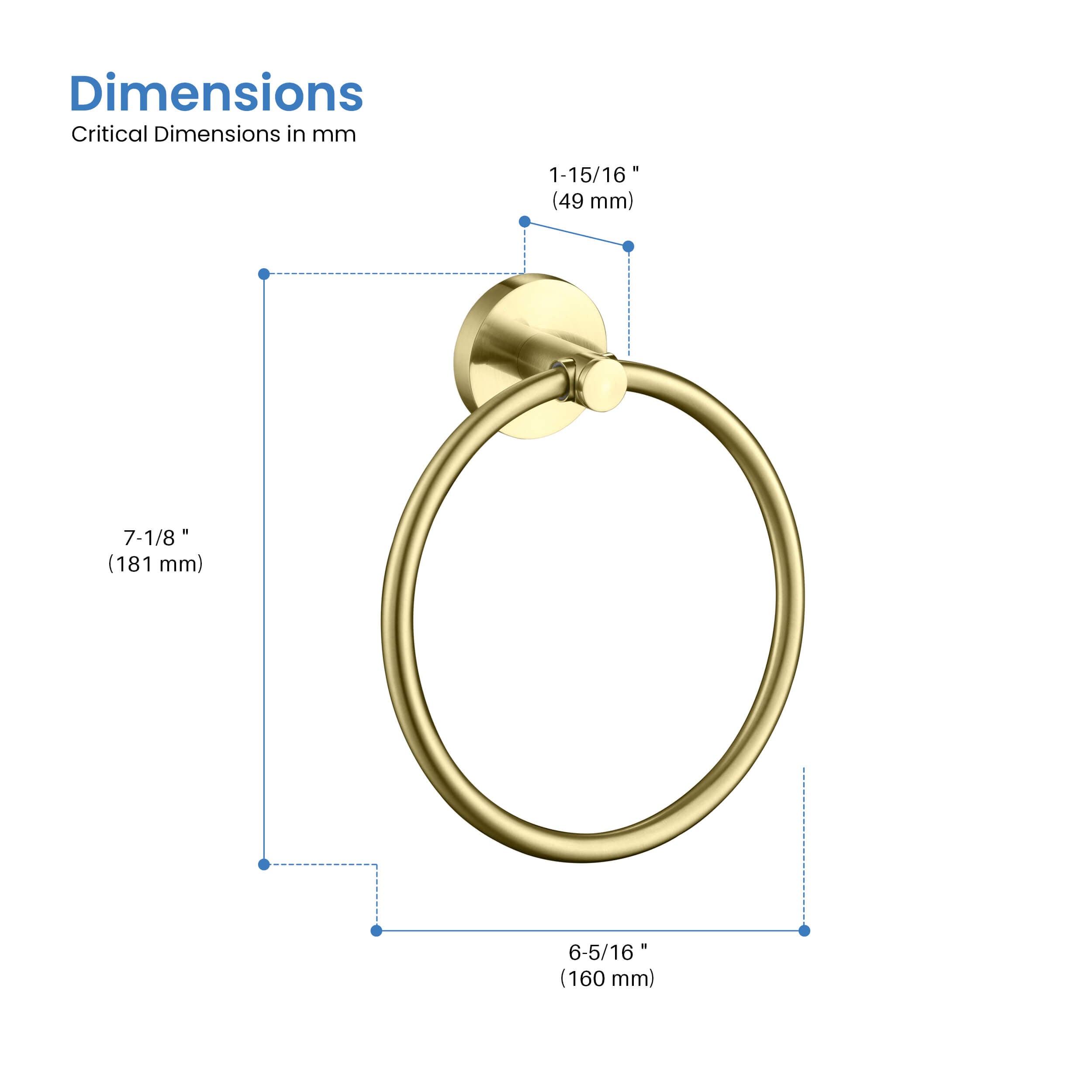 Halo Bathroom Towel Ring - CBA-1406 - Shop at Home Craft Studio - 9
