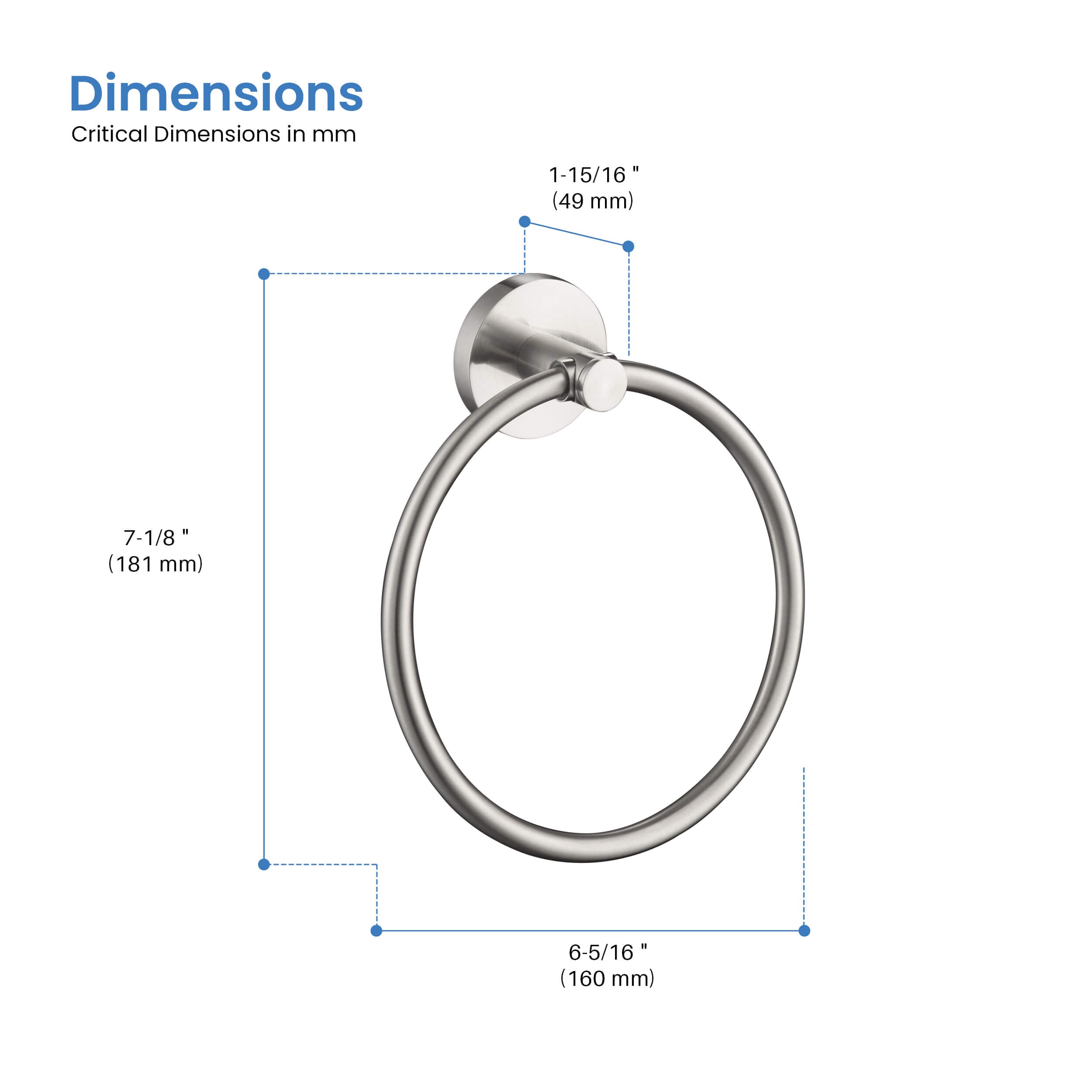Halo Bathroom Towel Ring - CBA-1406 - Shop at Home Craft Studio - 19