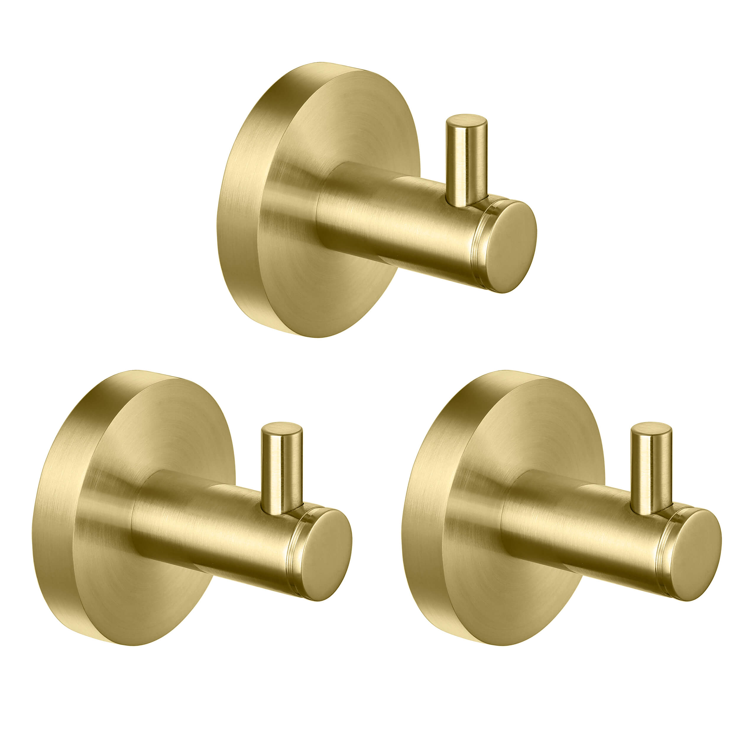 Halo Bathroom Towel & Robe Hook 3 Count - CBA-1401 - 3PC - Shop at Home Craft Studio - 1
