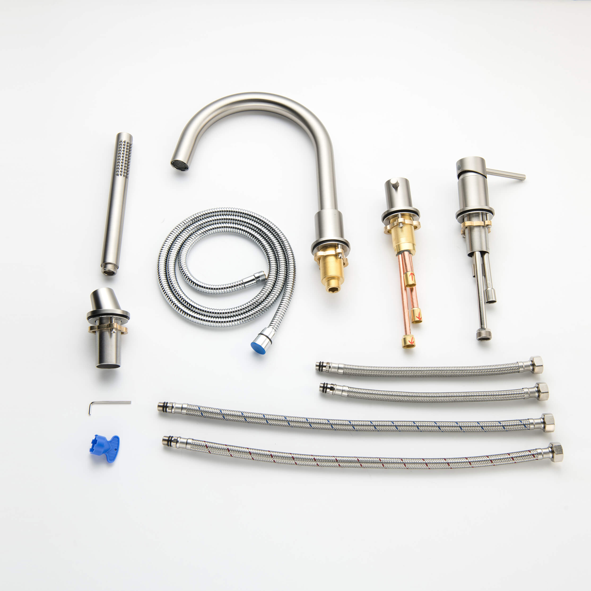 Halo Deck Mounted Roman Bathtub Faucet with Hand Shower - CTF-3101 - Shop at Home Craft Studio - 21