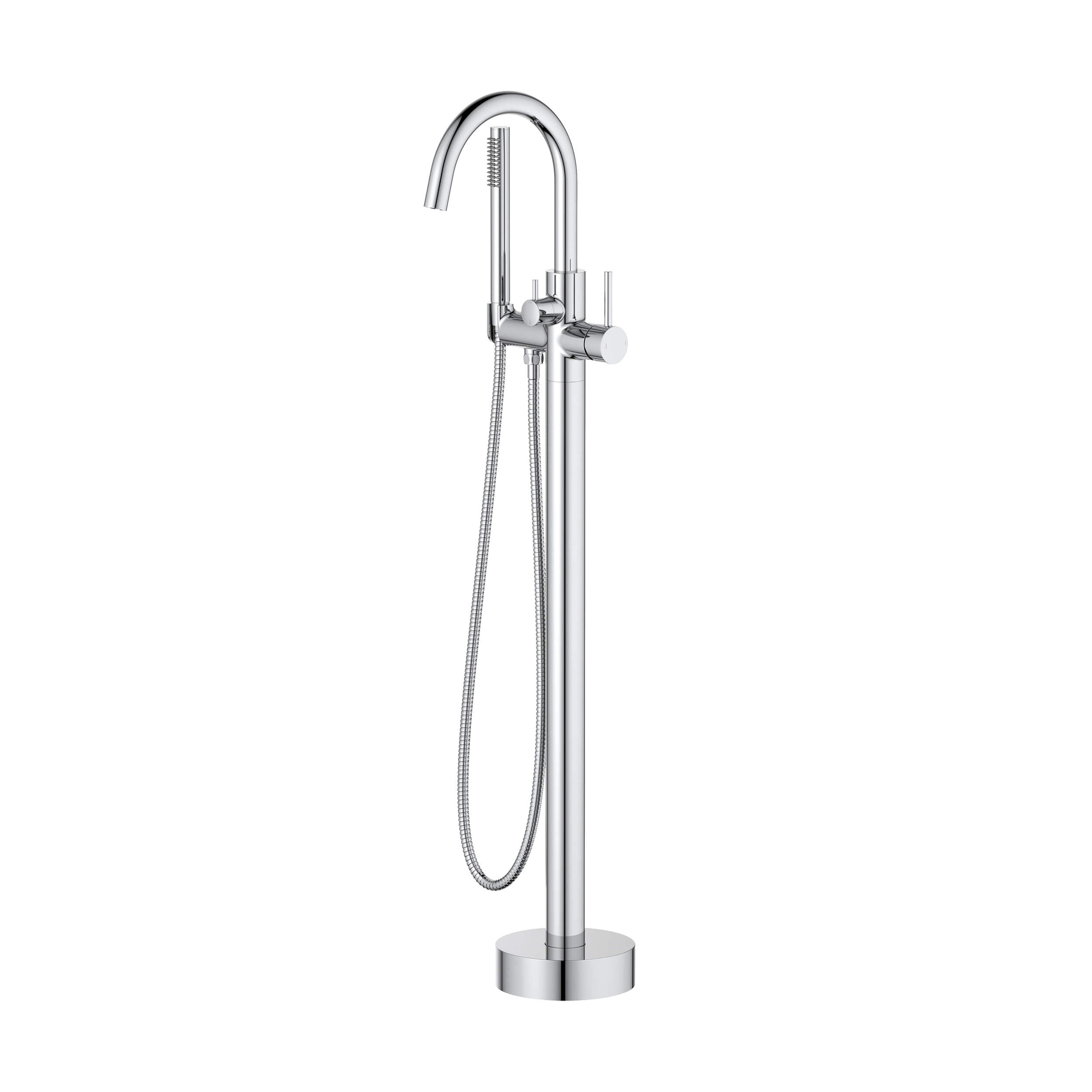 Halo Floor Mount Tub Filler With Hand Shower - CTF-3001 - Shop at Home Craft Studio - 19