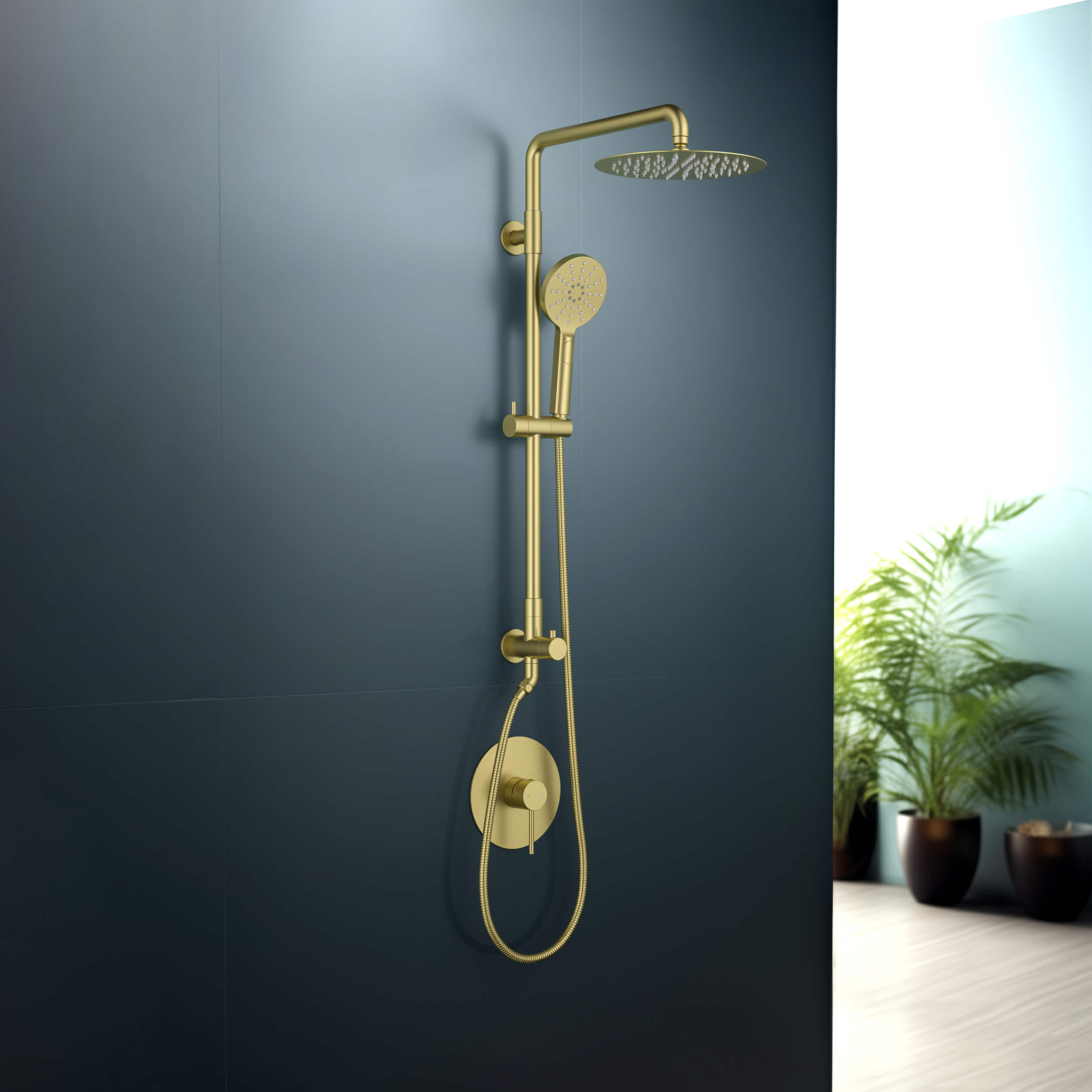 Halo Pressure Balanced 2-Function Wall Mount Shower Column with Rough In Valve - CSC-4103 - Shop at Home Craft Studio - 2