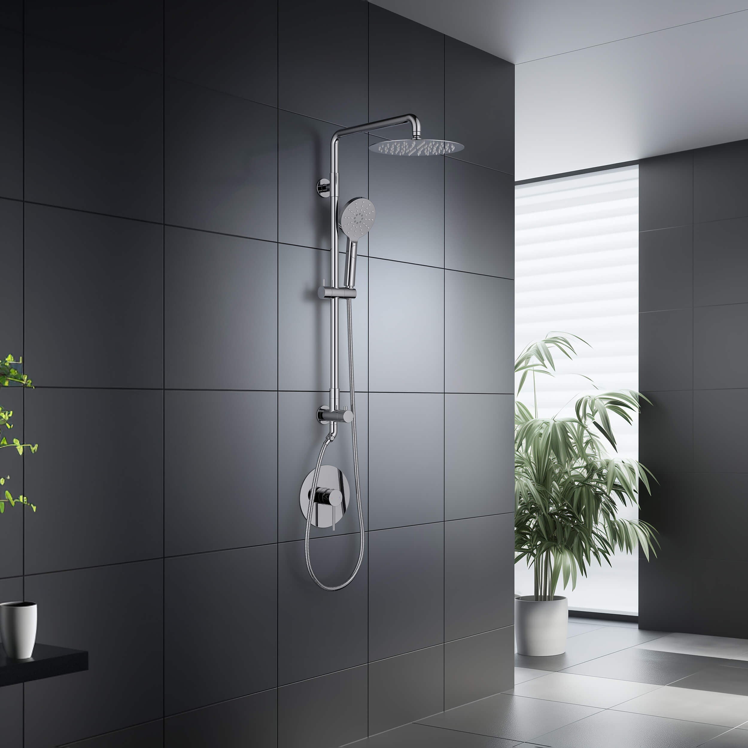 Halo Pressure Balanced 2-Function Wall Mount Shower Column with Rough In Valve - CSC-4103 - Shop at Home Craft Studio - 11