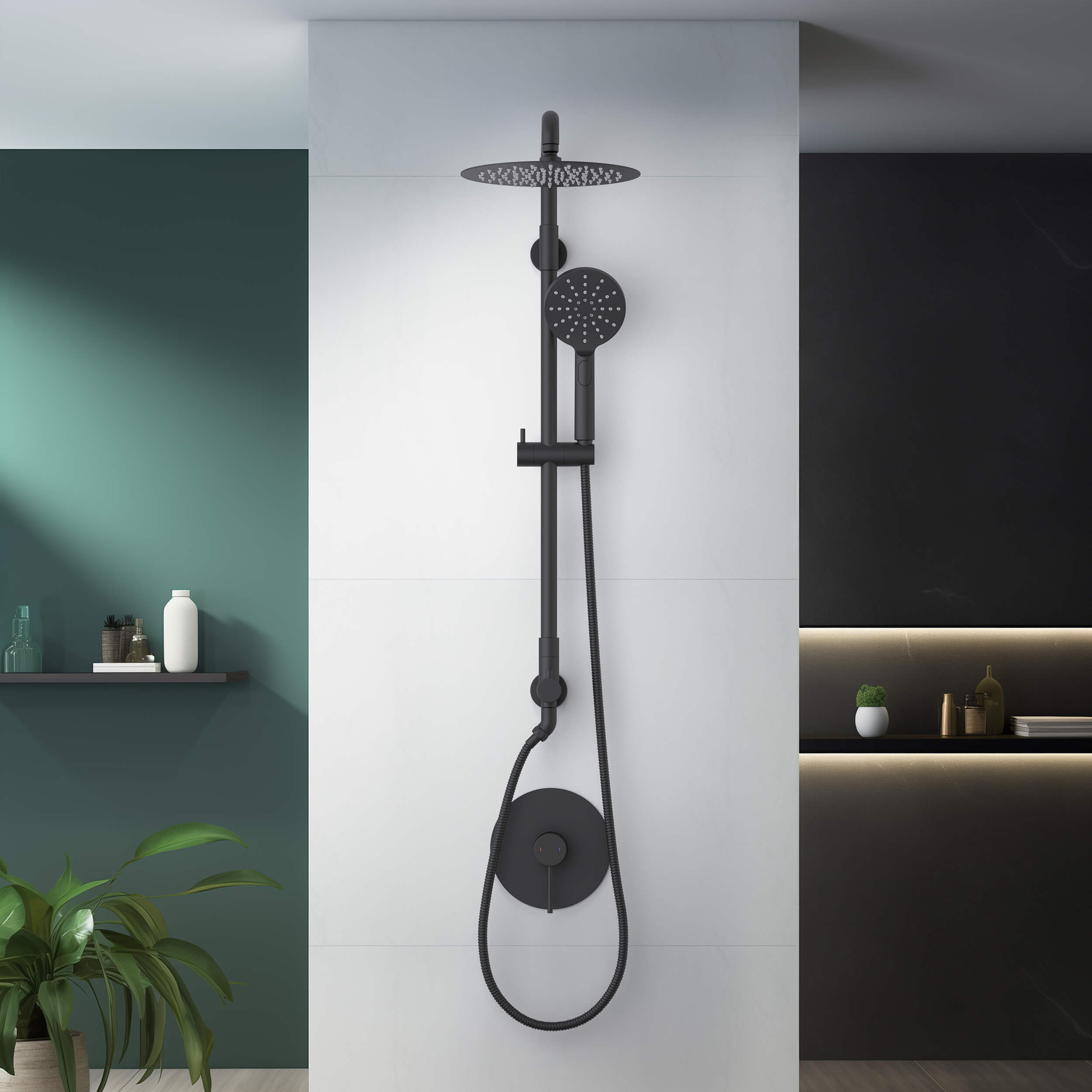 Halo Pressure Balanced 2-Function Wall Mount Shower Column with Rough In Valve - CSC-4103 - Shop at Home Craft Studio - 30