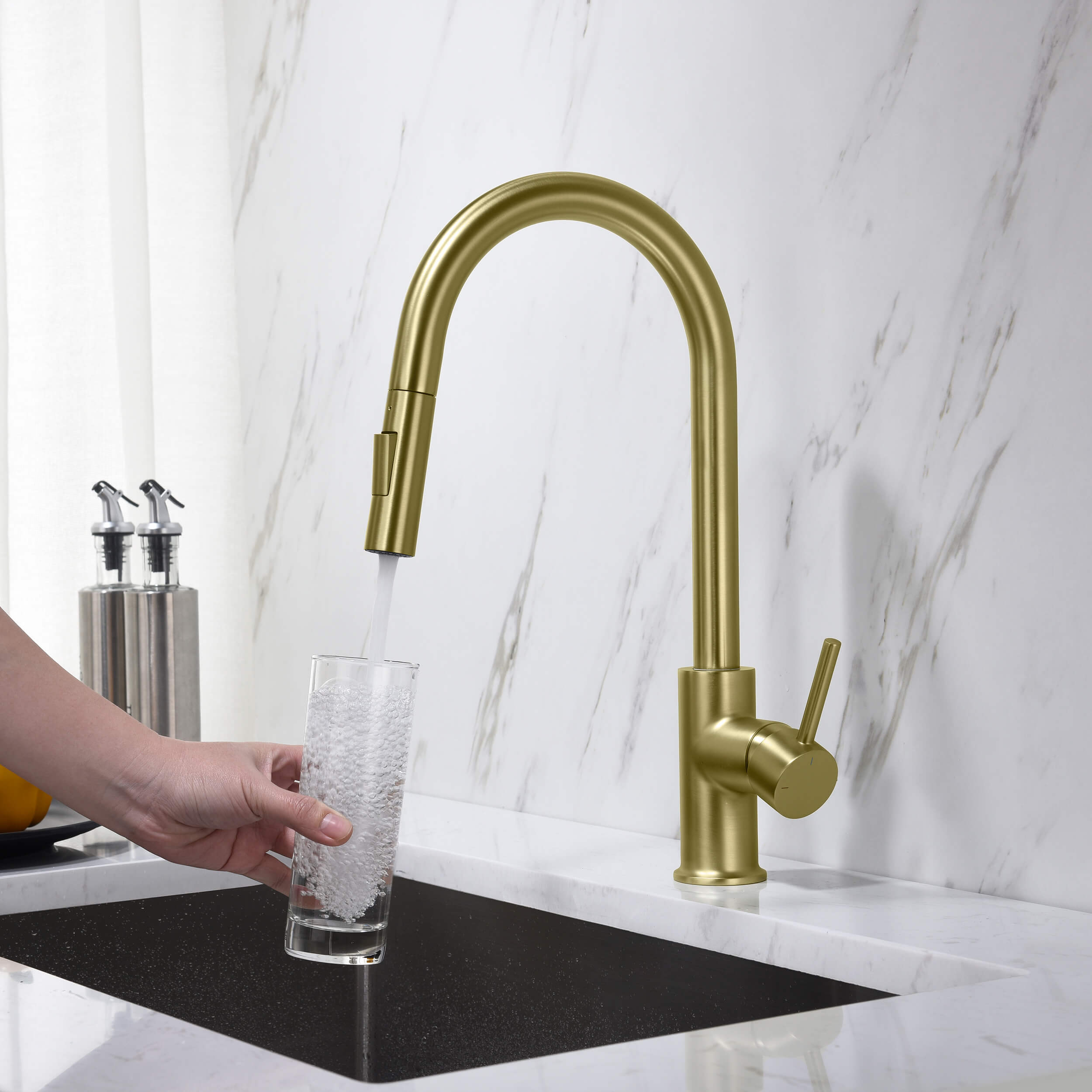 Halo Single Handle Pull Down Kitchen Faucet - CKF-2013 - Shop at Home Craft Studio - 4