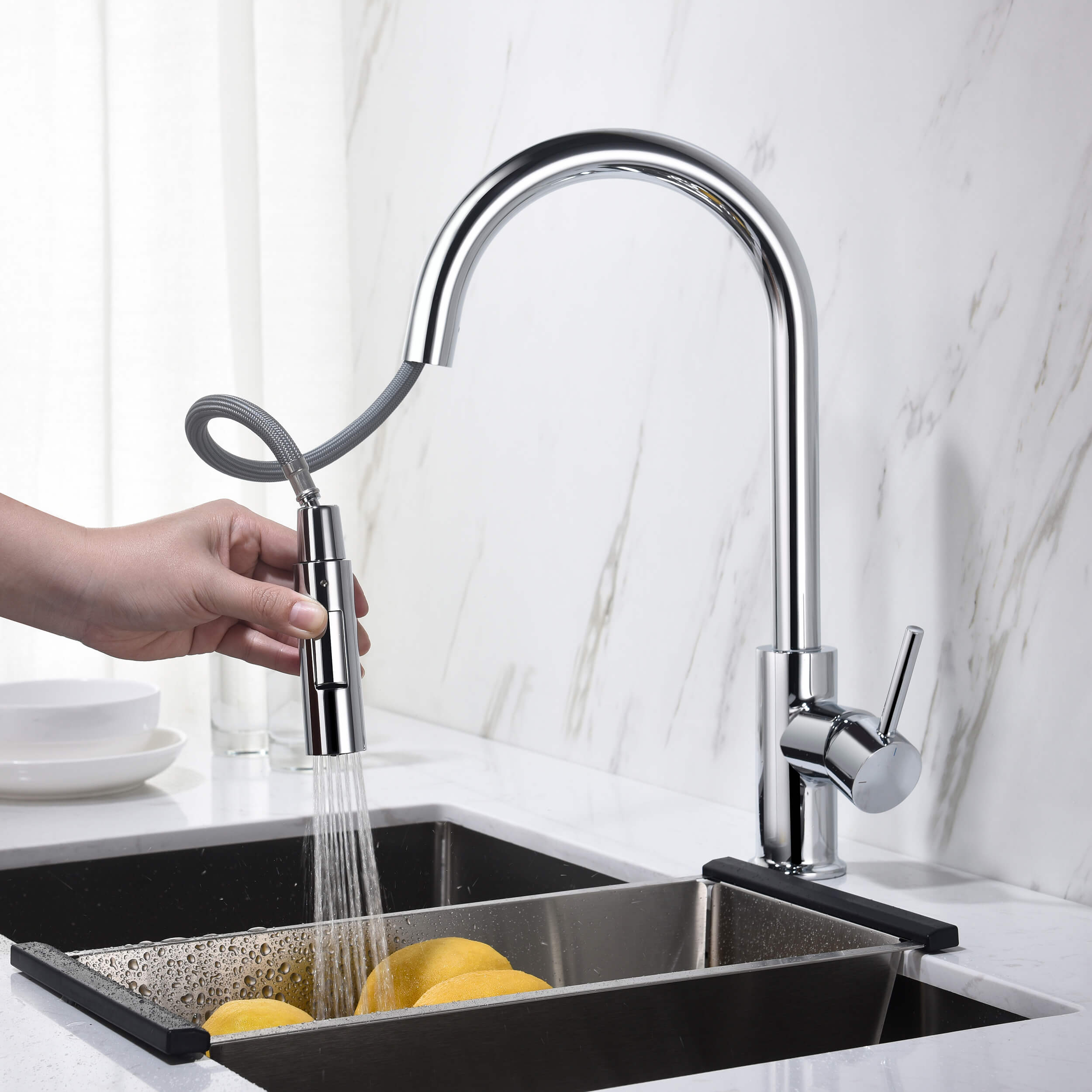 Halo Single Handle Pull Down Kitchen Faucet - CKF-2013 - Shop at Home Craft Studio - 26