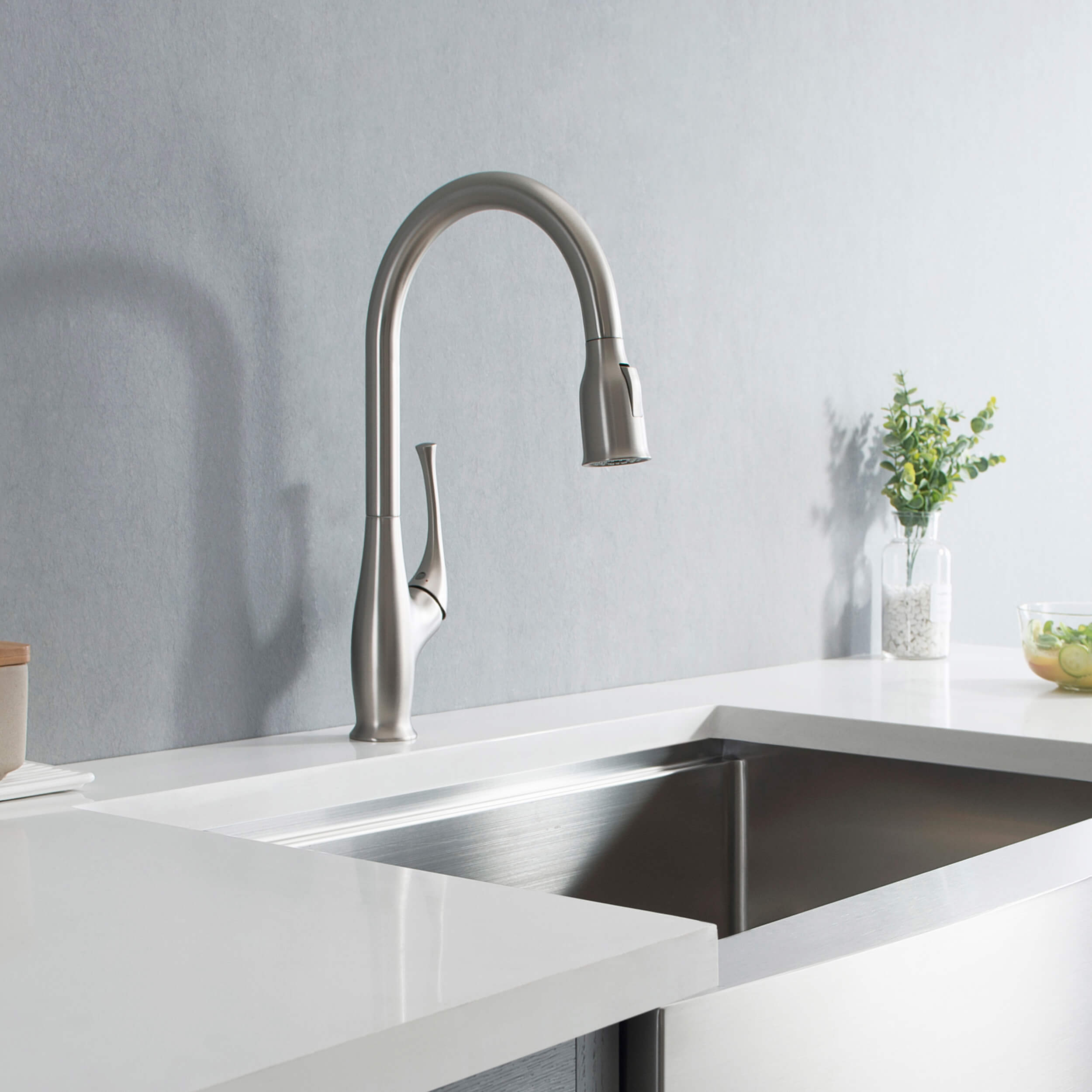 Kansas Single Handle Pull Down Kitchen Sink Faucet - CKF-2010 - Shop at Home Craft Studio - 2