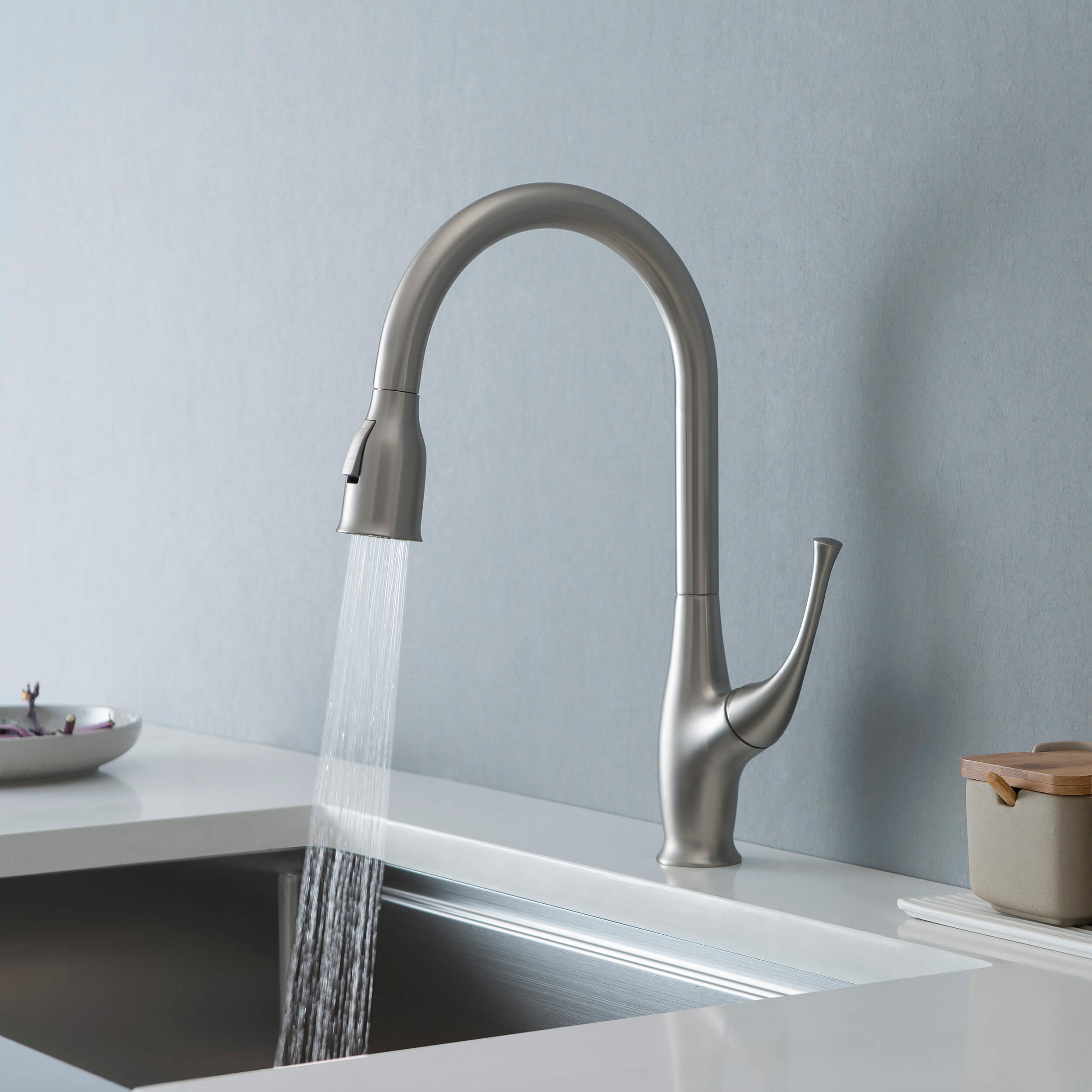 Kansas Single Handle Pull Down Kitchen Sink Faucet - CKF-2010 - Shop at Home Craft Studio - 6
