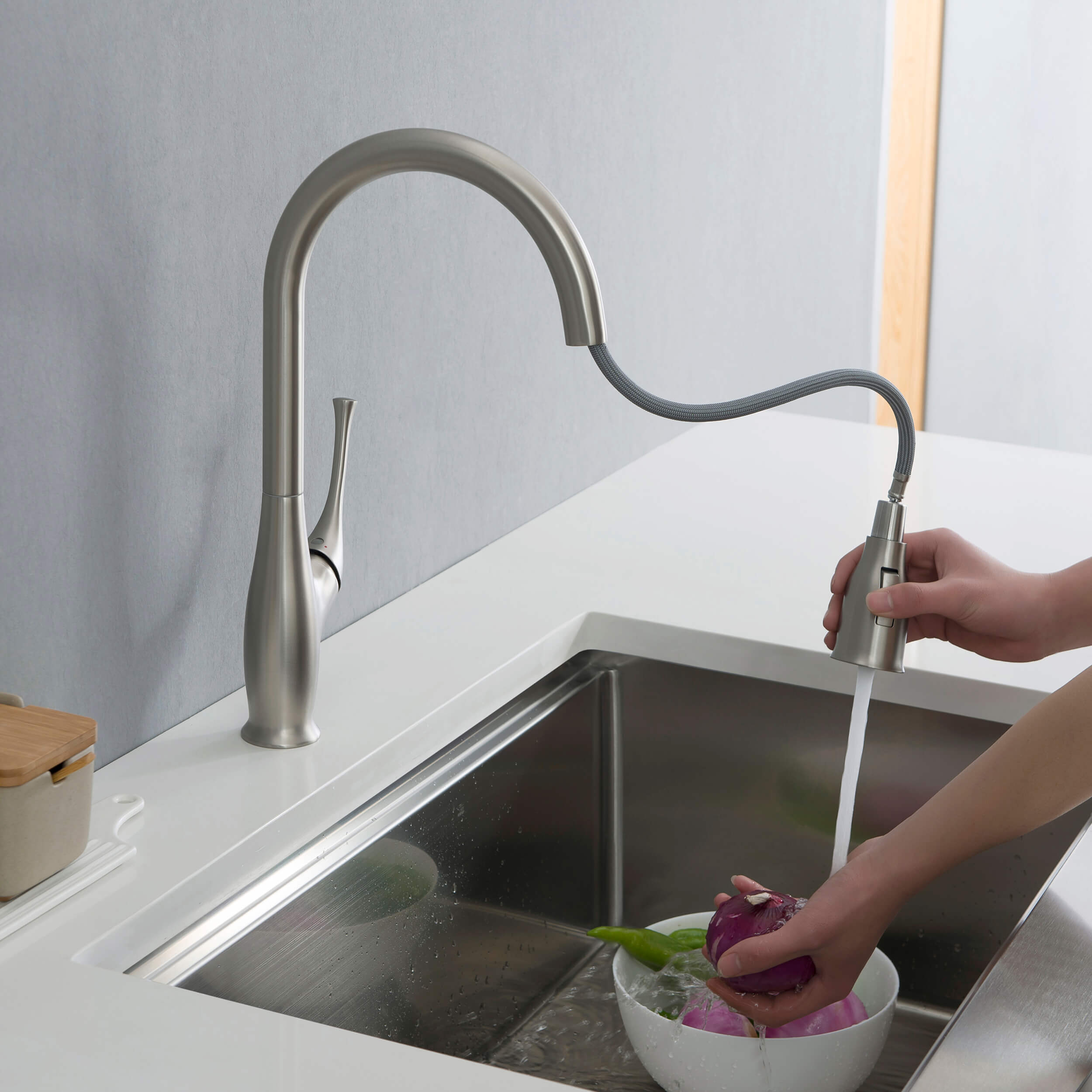 Kansas Single Handle Pull Down Kitchen Sink Faucet - CKF-2010 - Shop at Home Craft Studio - 9