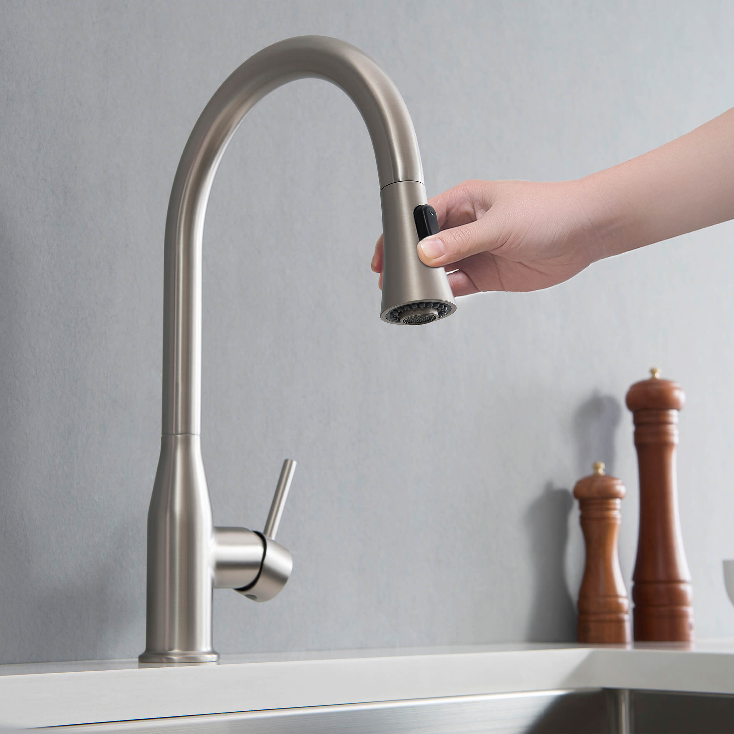 Mesa Single Handle Pull Down Kitchen Sink Faucet - CKF-2005 - Shop at Home Craft Studio - 8