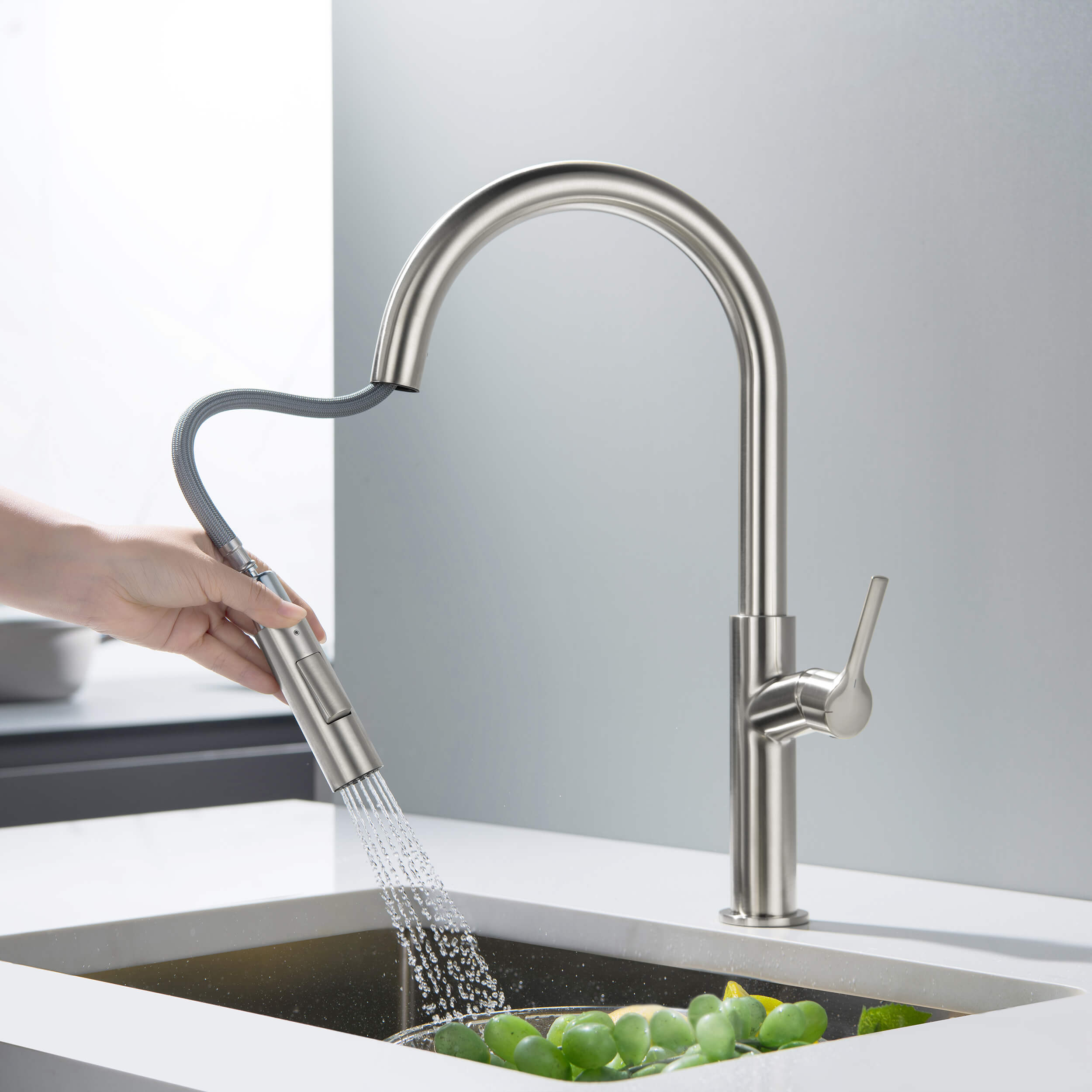 Neo Single Handle Pull Down Kitchen Sink Faucet - CKF-2018 - Shop at Home Craft Studio - 11