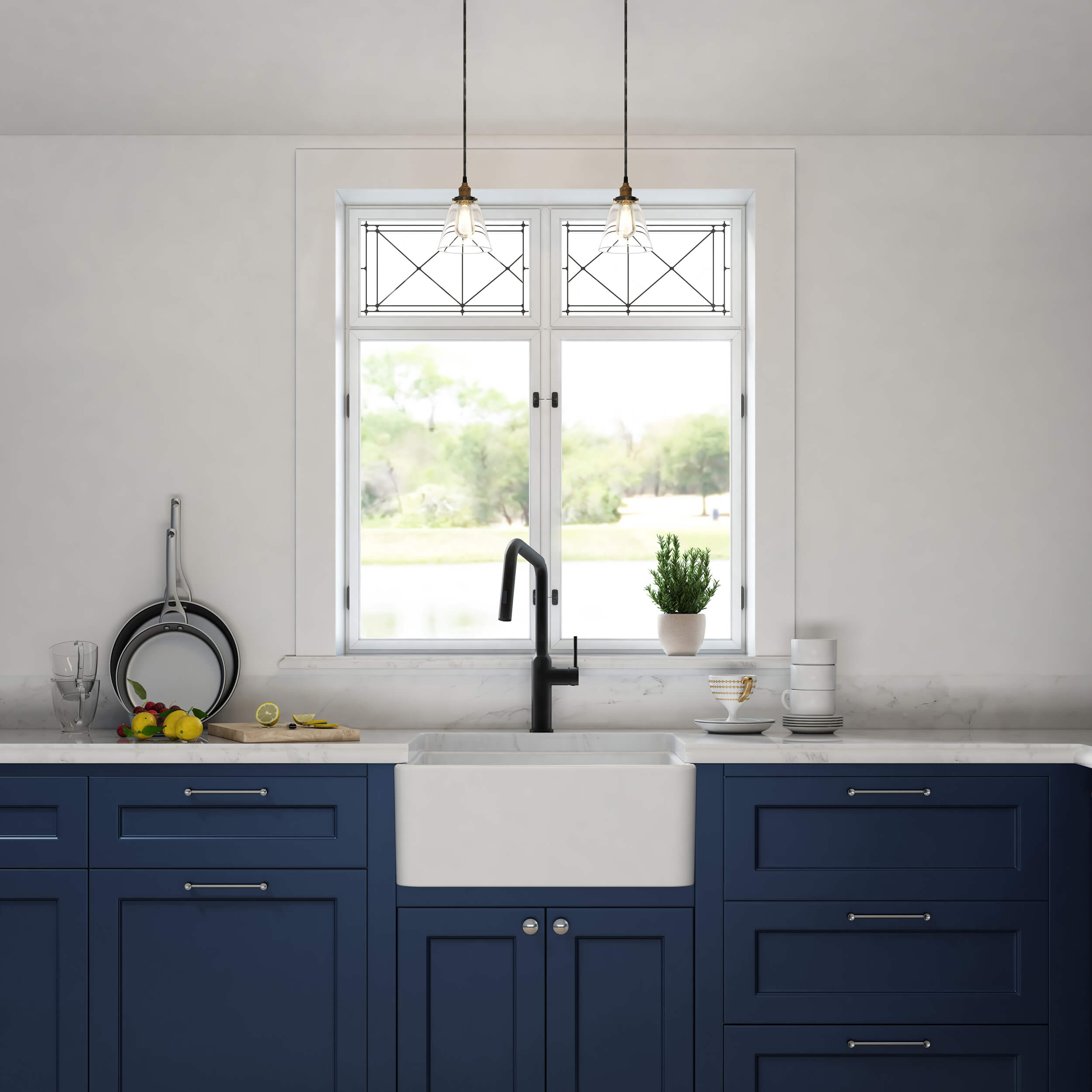 Nova 24" Fireclay Single Bowl Kitchen Farmhouse Sink - C2-24SF - Shop at Home Craft Studio - 2
