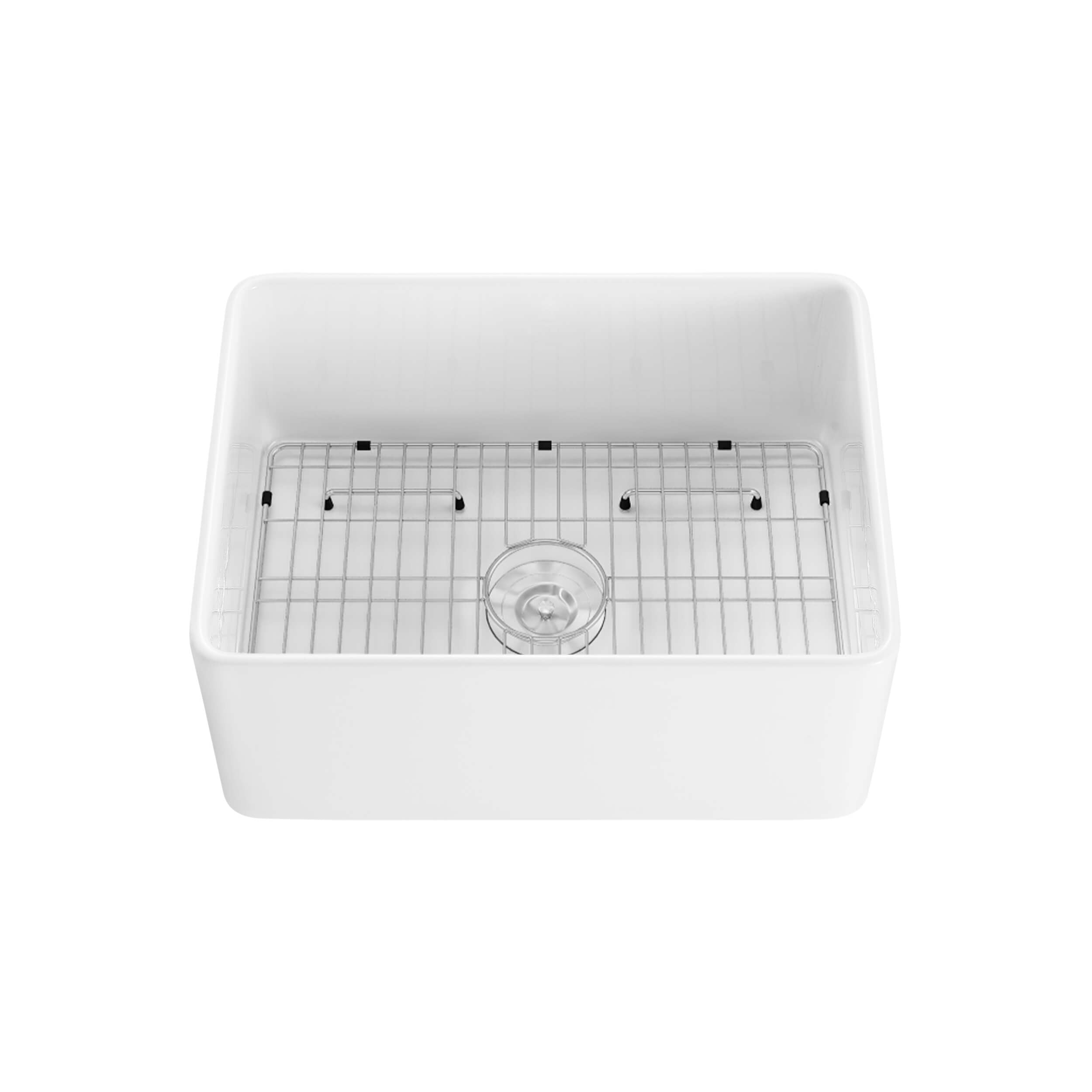 Nova 24" Fireclay Single Bowl Kitchen Farmhouse Sink - C2-24SF - Shop at Home Craft Studio - 4