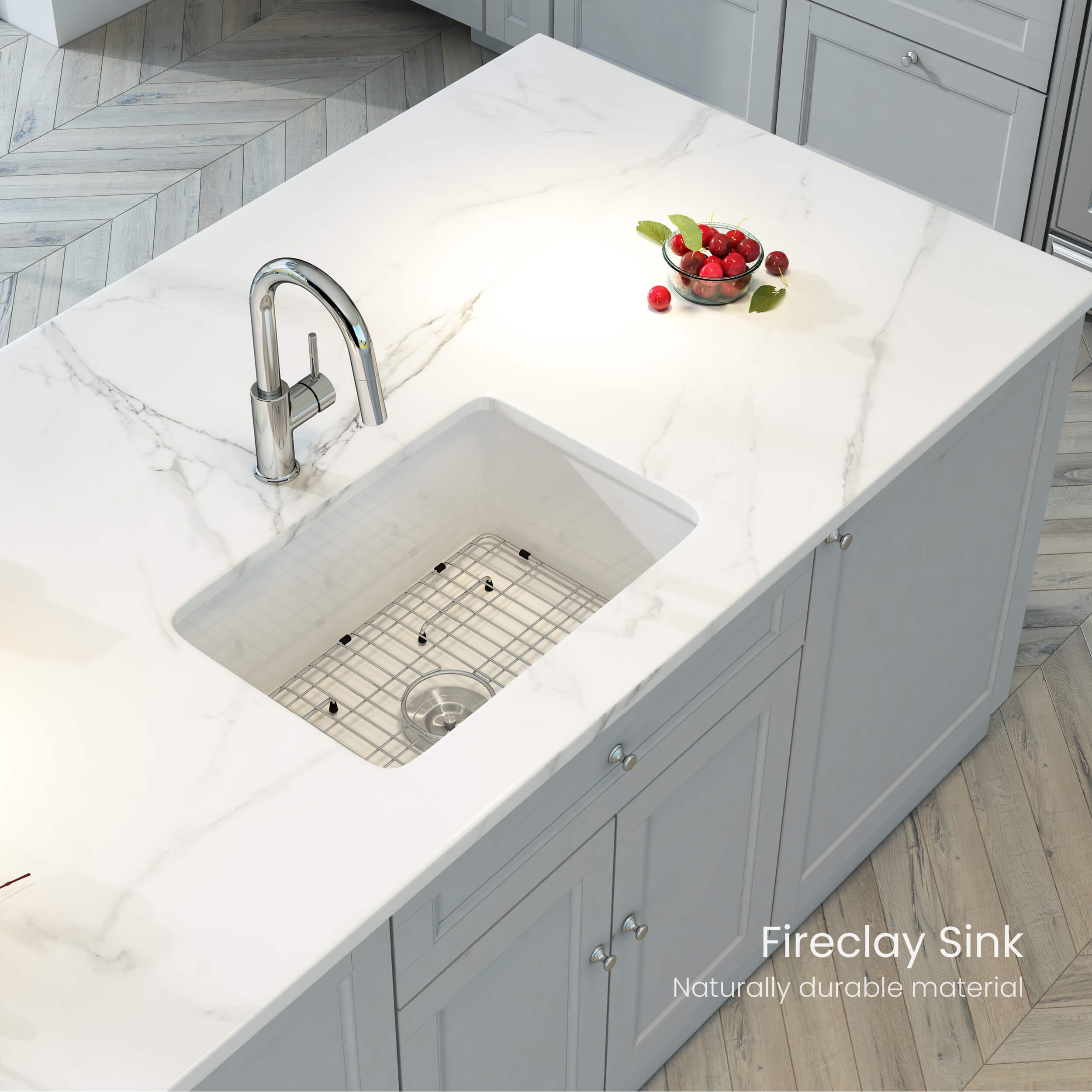 Nova 32" Single Bowl Undermount Fireclay Kitchen Sink - C2-32S - Shop at Home Craft Studio - 2