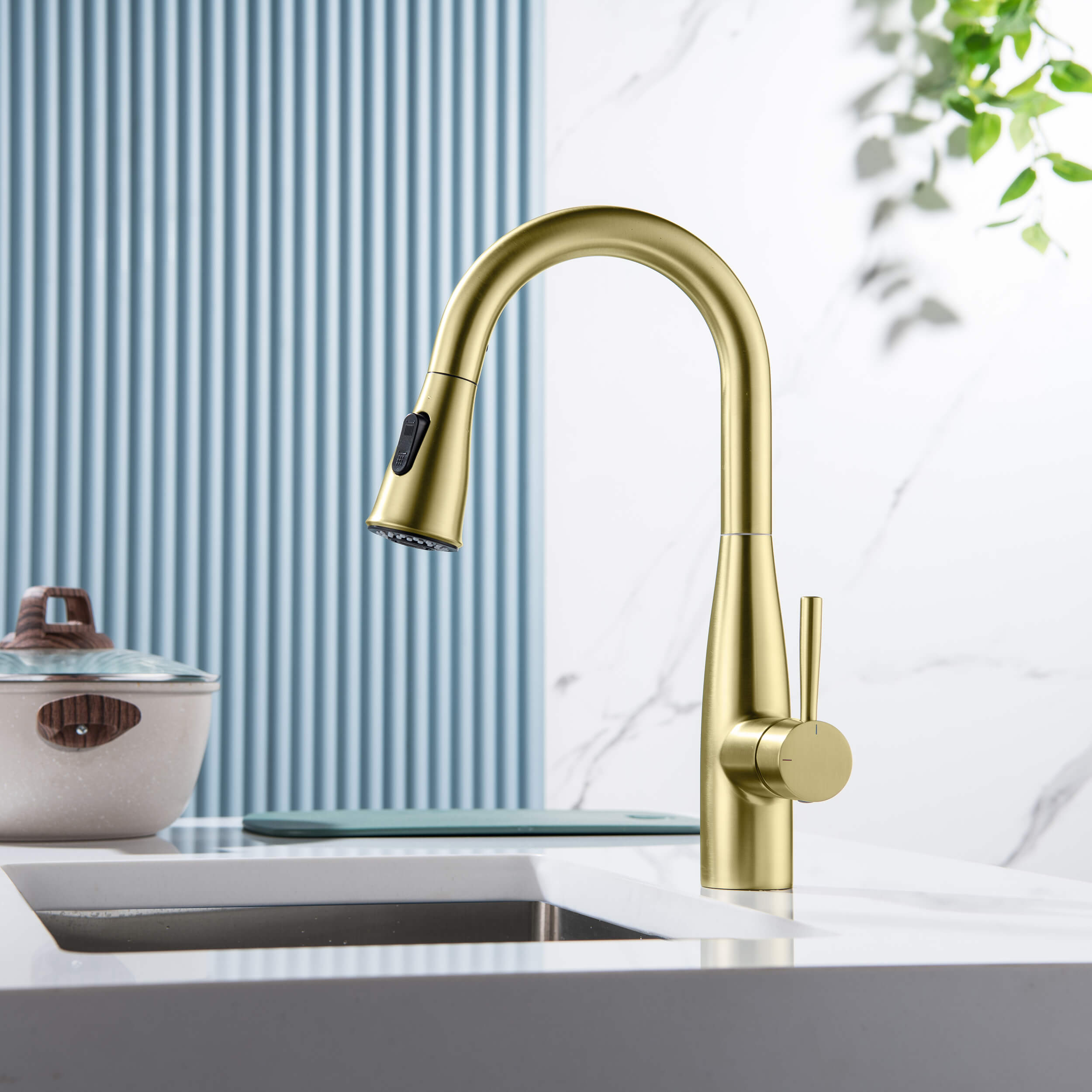 Plano Single Handle Pull Down Kitchen & Bar Sink Faucet - CKF-2015 - Shop at Home Craft Studio - 2
