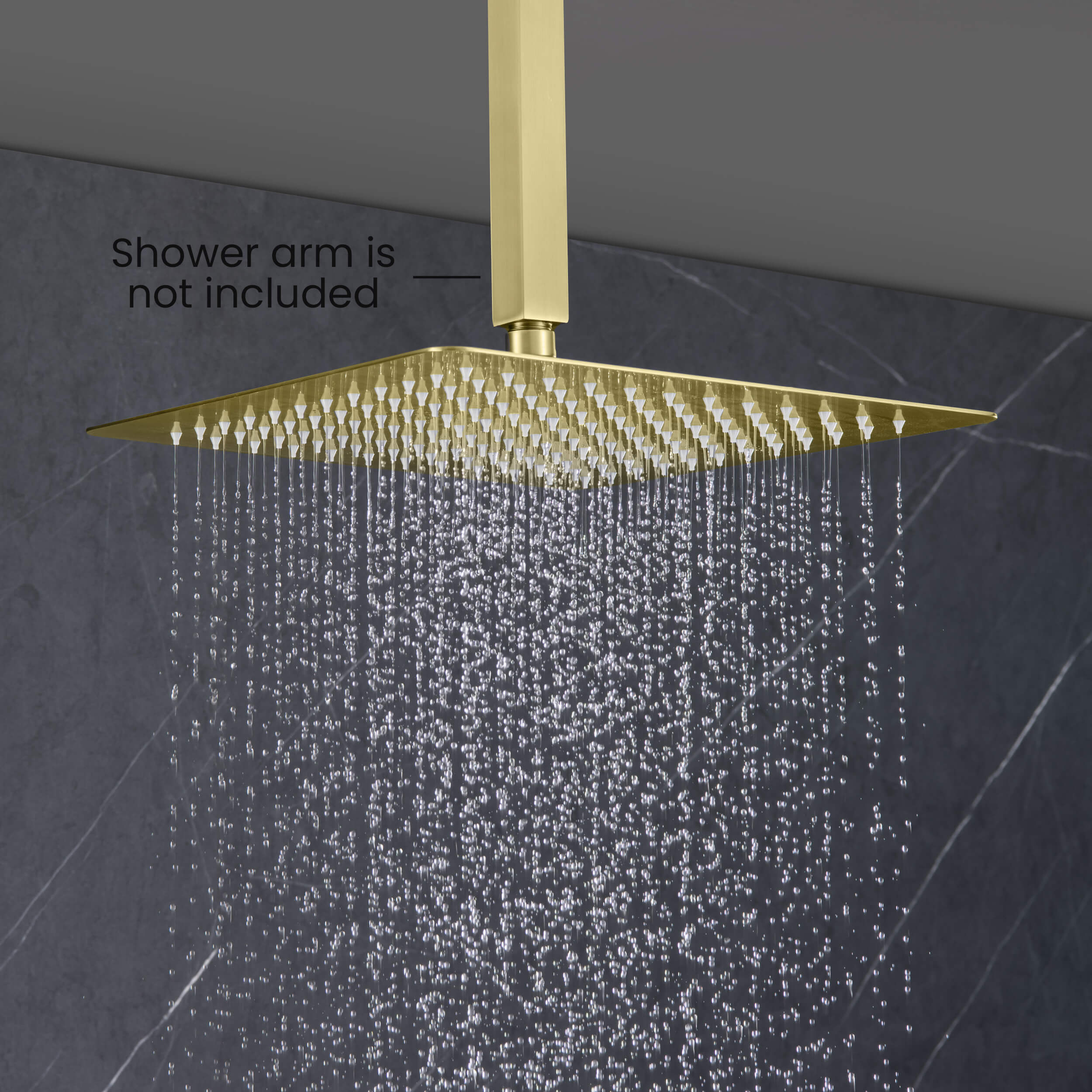 Quadra 12" Metal Rain Shower Head 2mm Ultra Thin Profile - RS103 - Shop at Home Craft Studio - 2