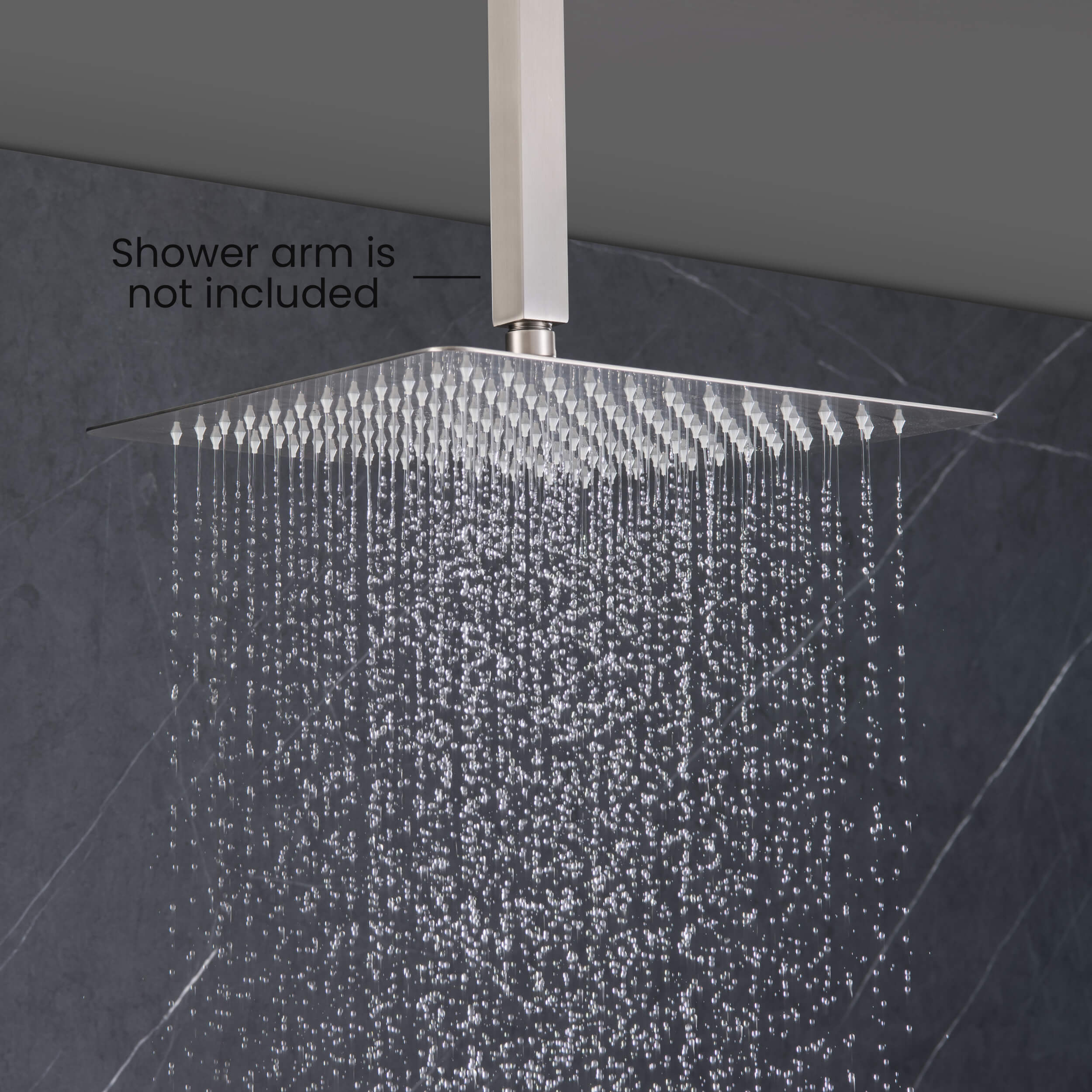 Quadra 12" Metal Rain Shower Head 2mm Ultra Thin Profile - RS103 - Shop at Home Craft Studio - 11