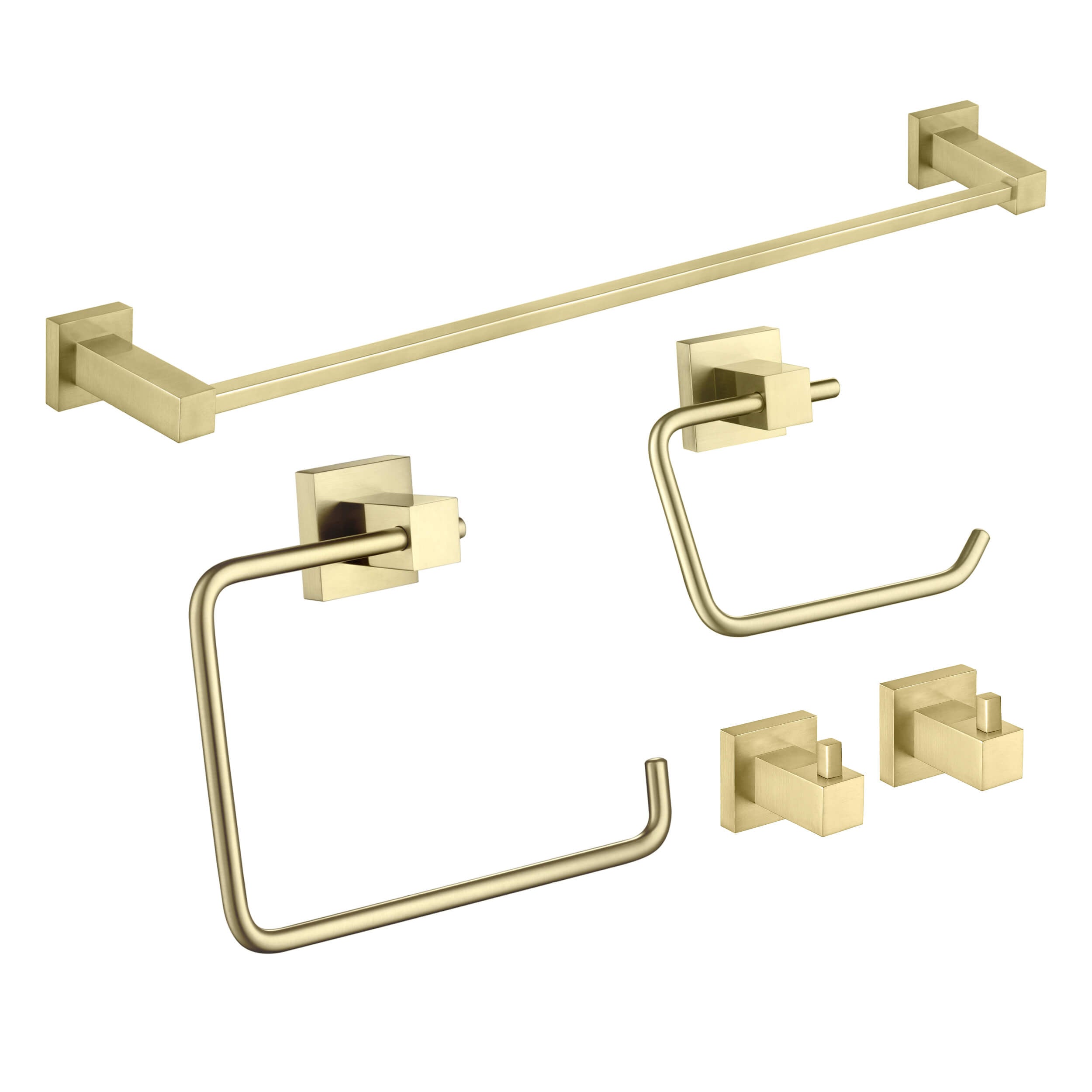 Quadra 5-Piece Bathroom Hardware Set - C-CBA15-5-2 - Shop at Home Craft Studio - 1
