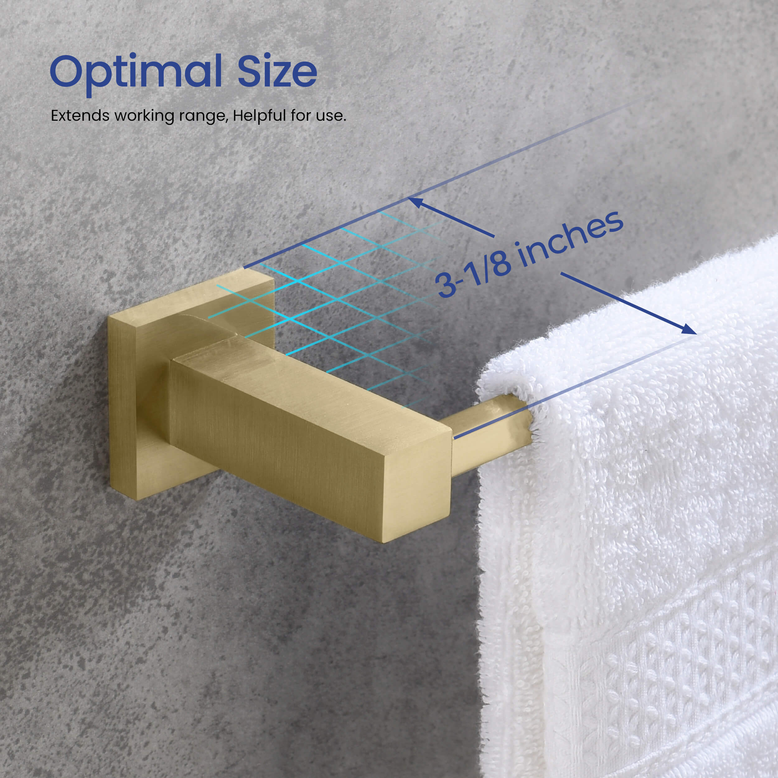 Quadra 5-Piece Bathroom Hardware Set - C-CBA15-5-2 - Shop at Home Craft Studio - 7