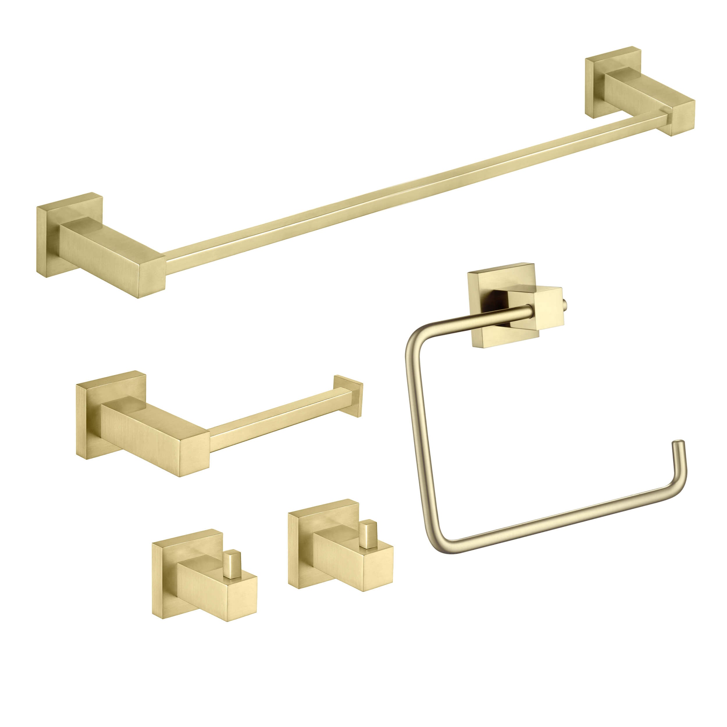 Quadra 5-Piece Bathroom Hardware Set - C-CBA15-5-3 - Shop at Home Craft Studio - 1