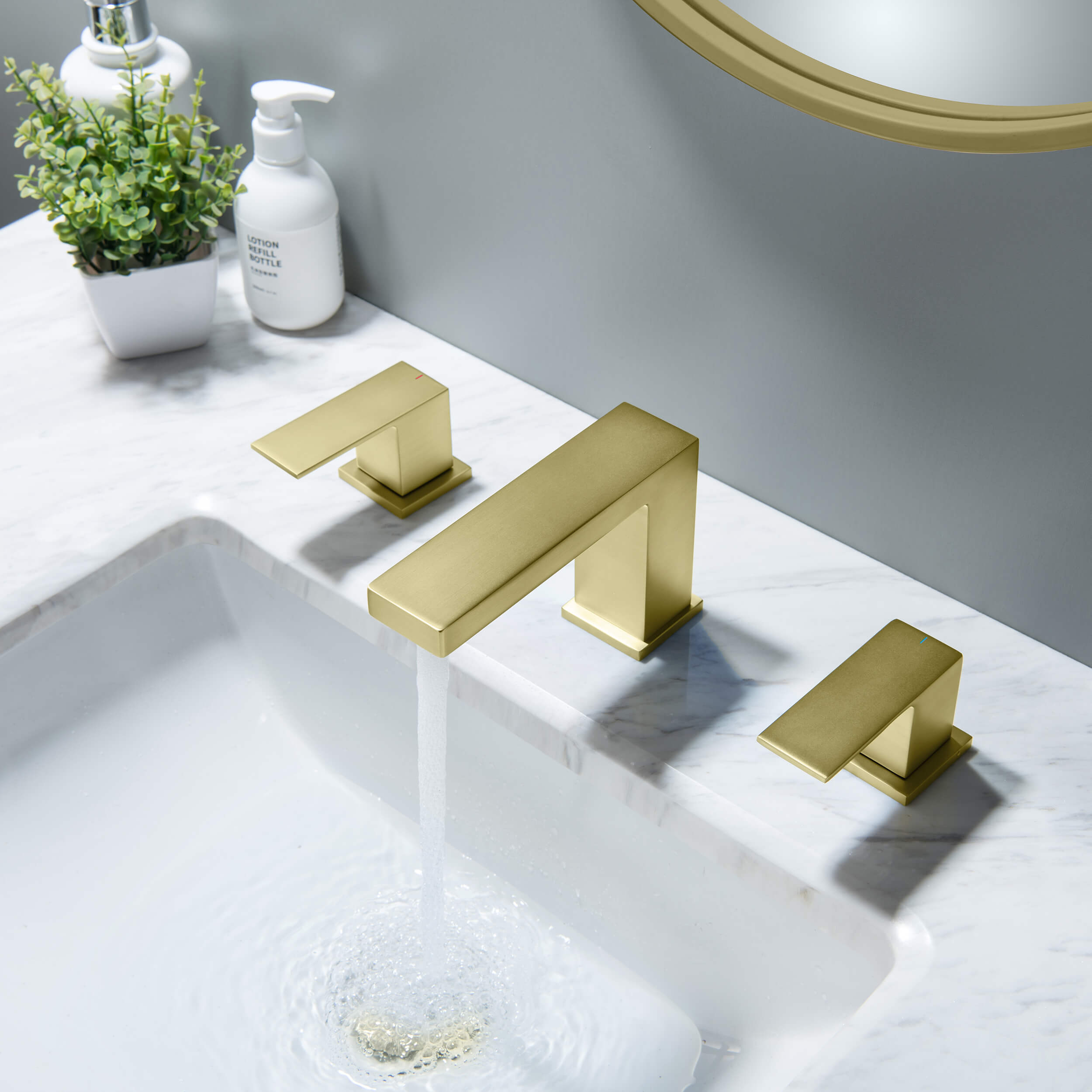 Quadra 8" Widespread Bathroom Sink Faucet with Drain Assembly - CBF-1024 - Shop at Home Craft Studio - 2