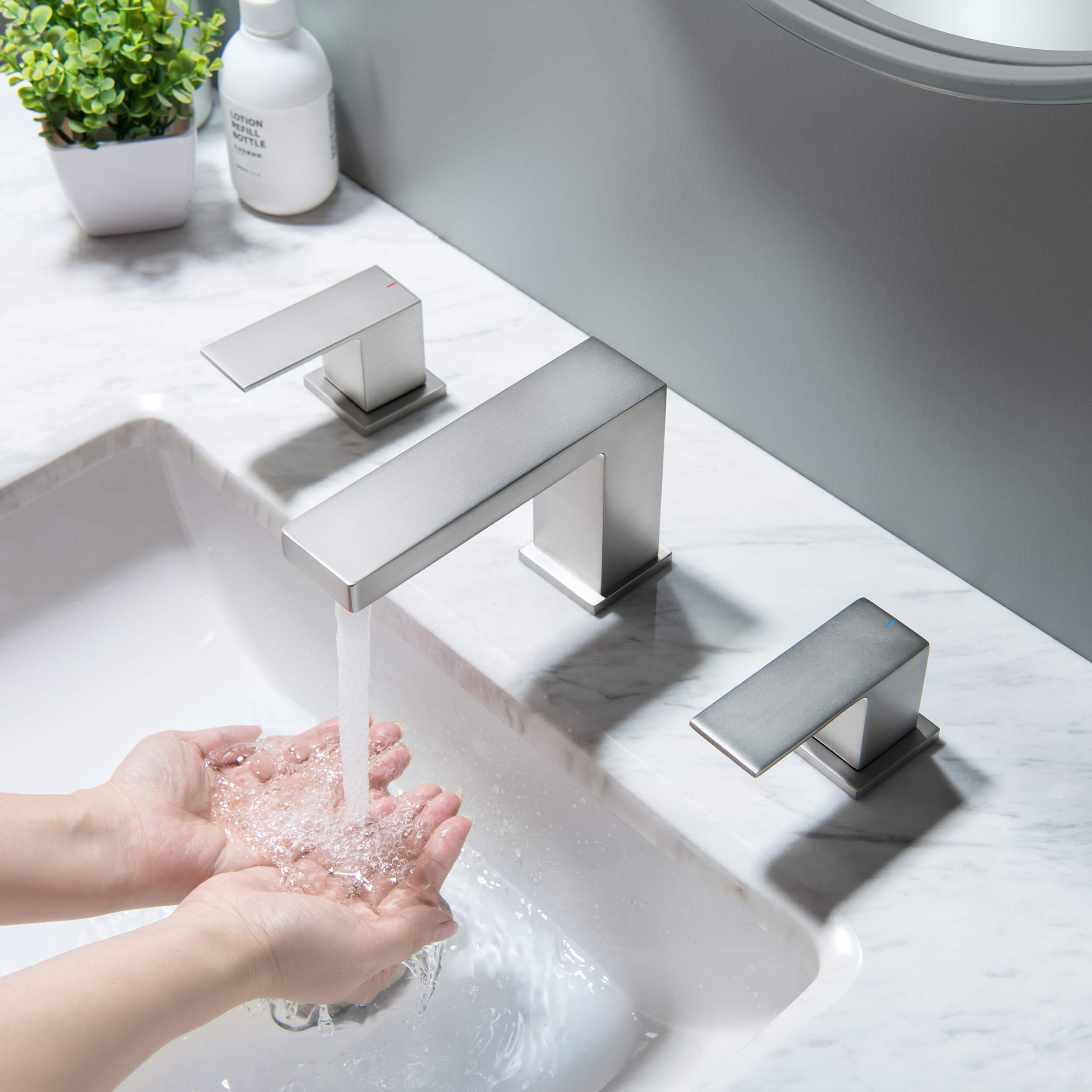 Quadra 8" Widespread Bathroom Sink Faucet with Drain Assembly - CBF-1024 - Shop at Home Craft Studio - 9