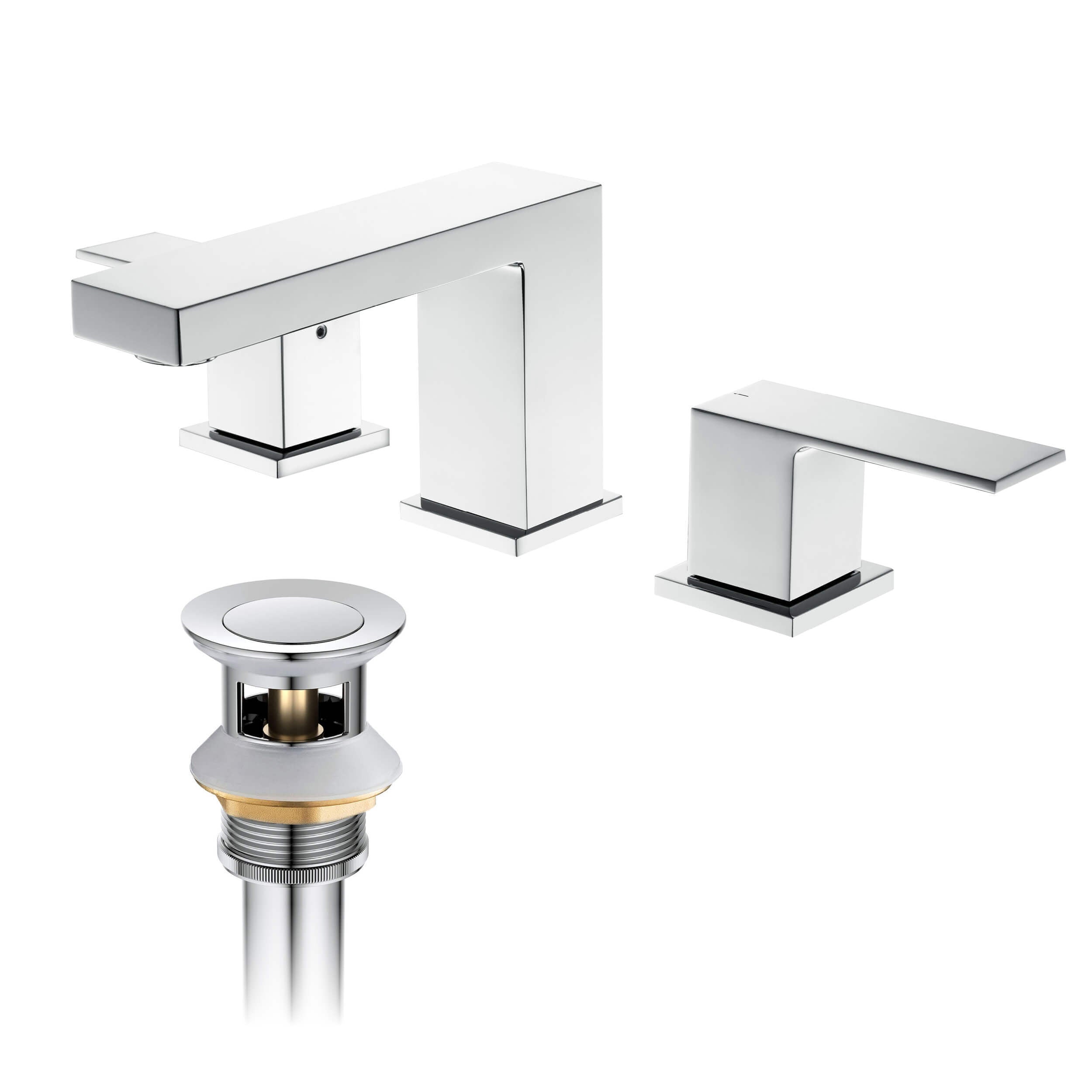 Quadra 8" Widespread Bathroom Sink Faucet with Drain Assembly - CBF-1024 - Shop at Home Craft Studio - 13