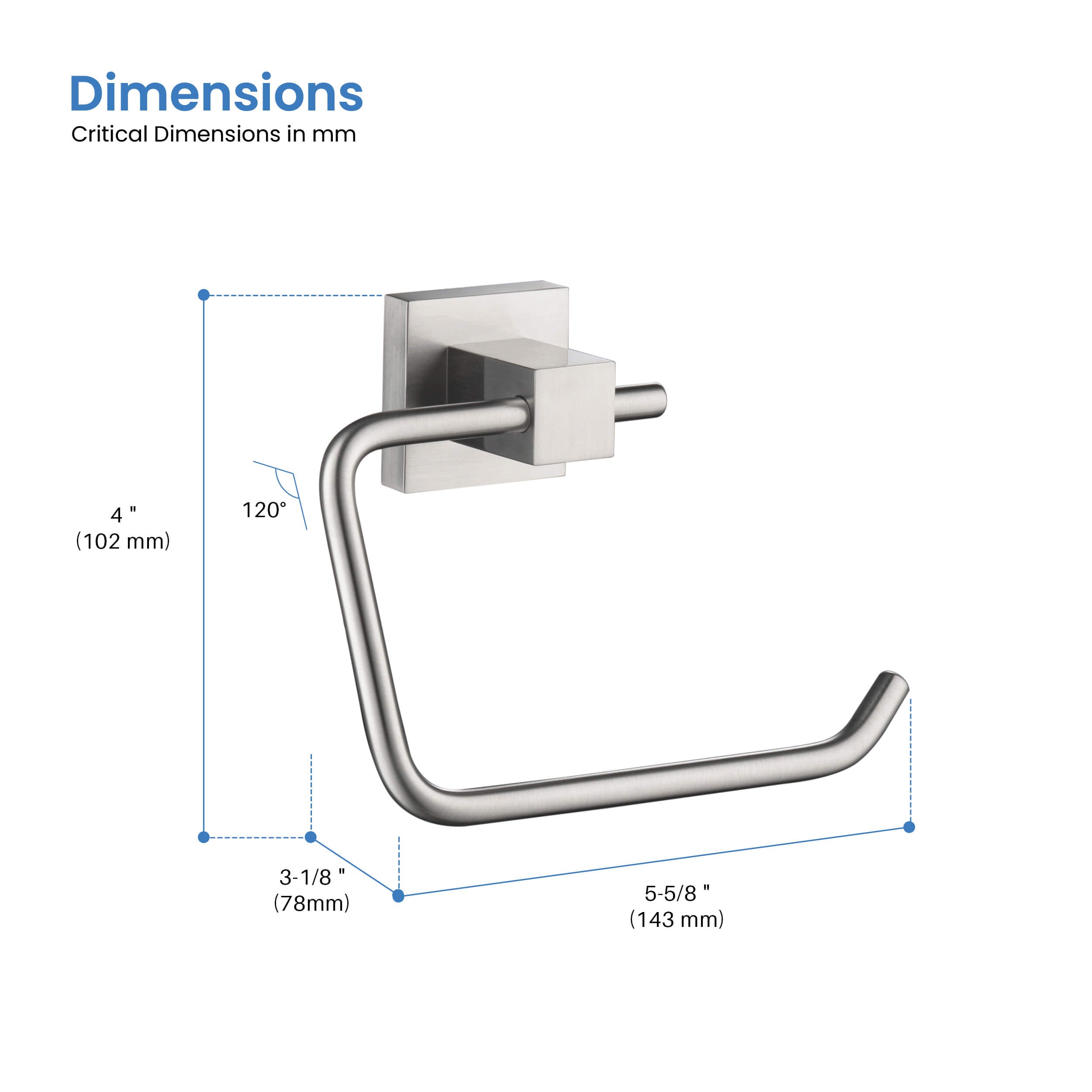 Quadra Bathroom Toilet Paper Holder - CBA-1505 - Shop at Home Craft Studio - 13