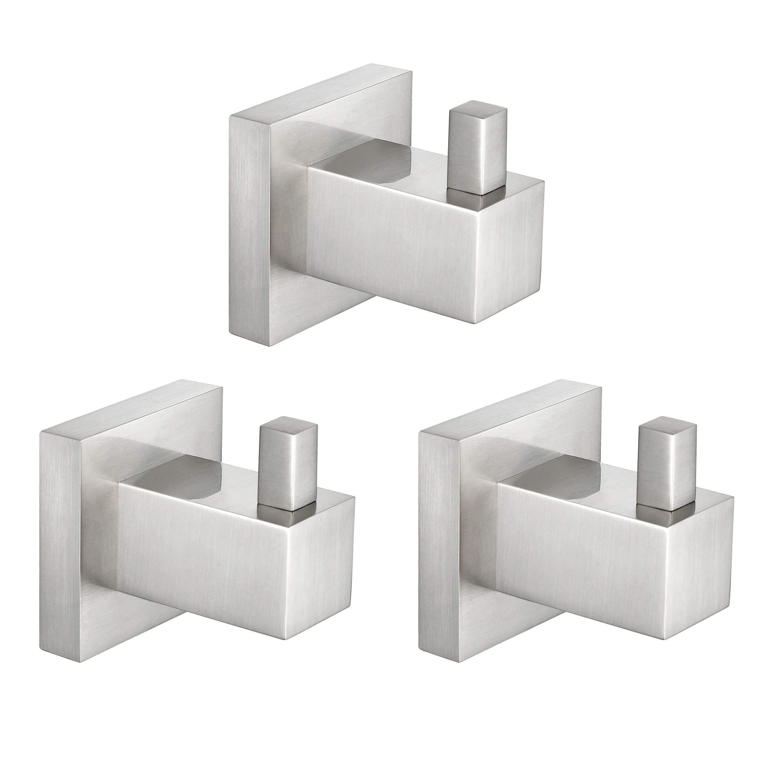 Quadra Bathroom Towel & Robe Hook 3 Count - CBA-1501 - 3PC - Shop at Home Craft Studio - 8