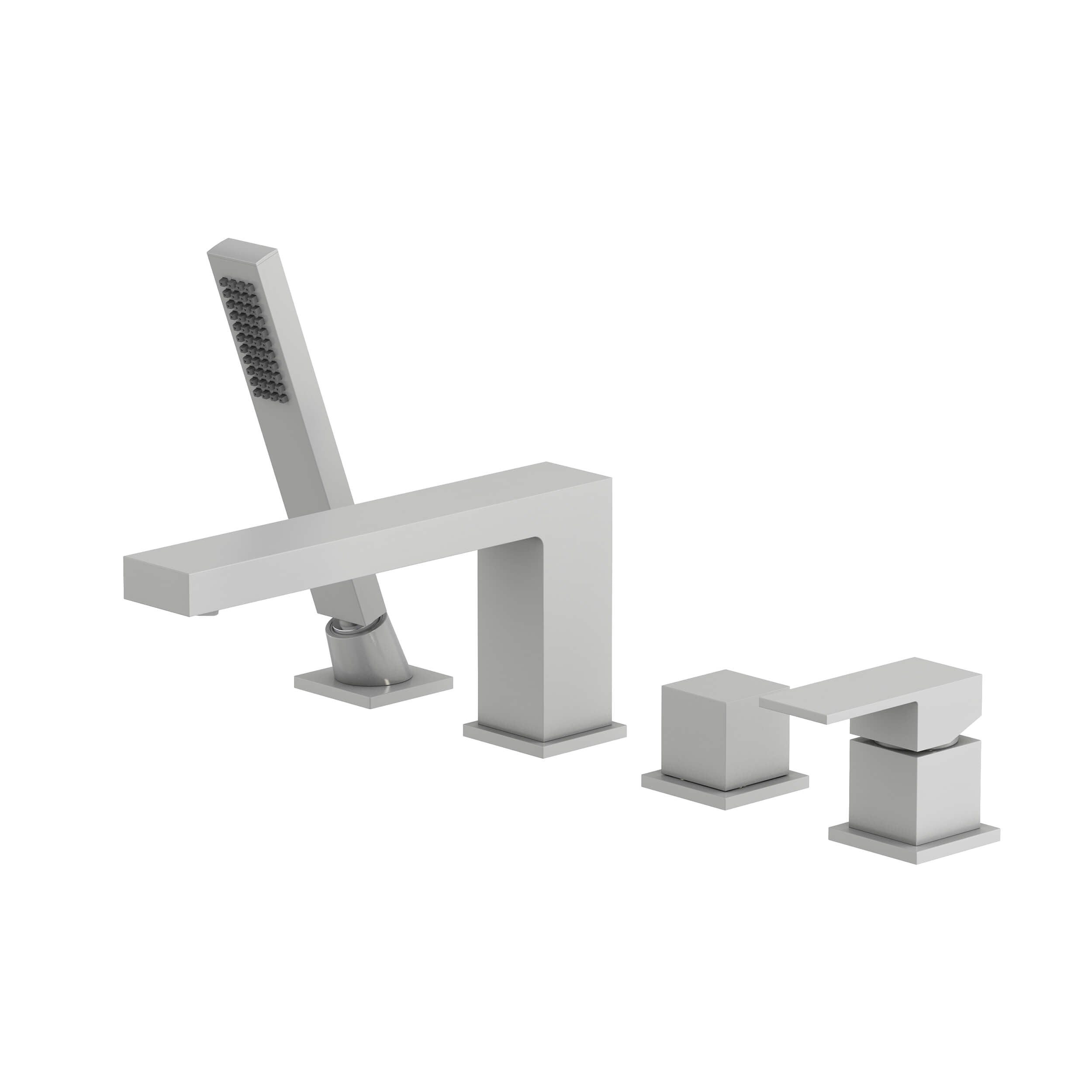 Quadra Deck Mounted Roman Bathtub Faucet with Hand Shower - CTF-3102 - Shop at Home Craft Studio - 13