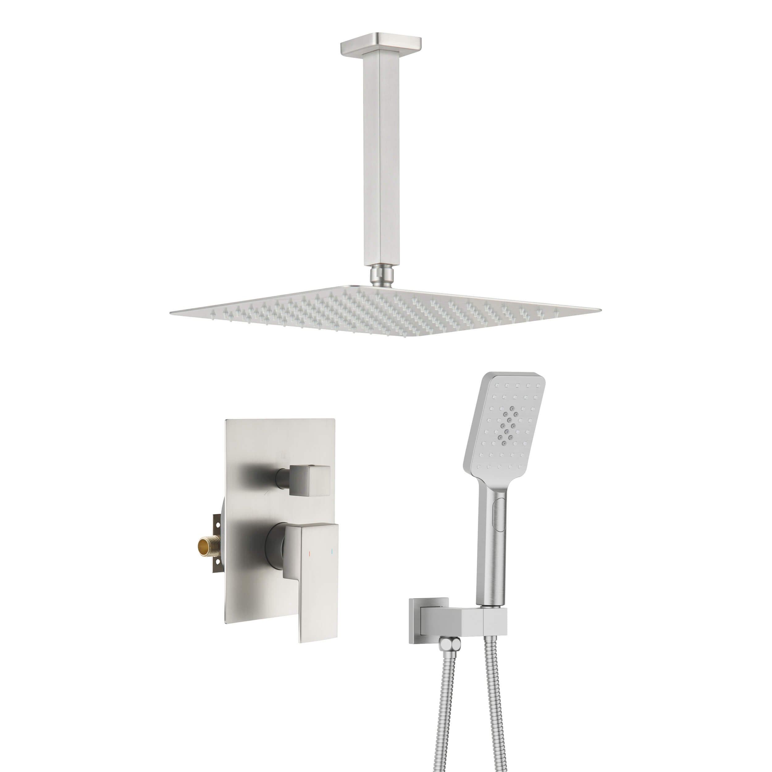 Quadra Pressure Balanced 2-Function Ceiling Mount Shower System with Rough-In Valve - CSF-4012 - Shop at Home Craft Studio - 6