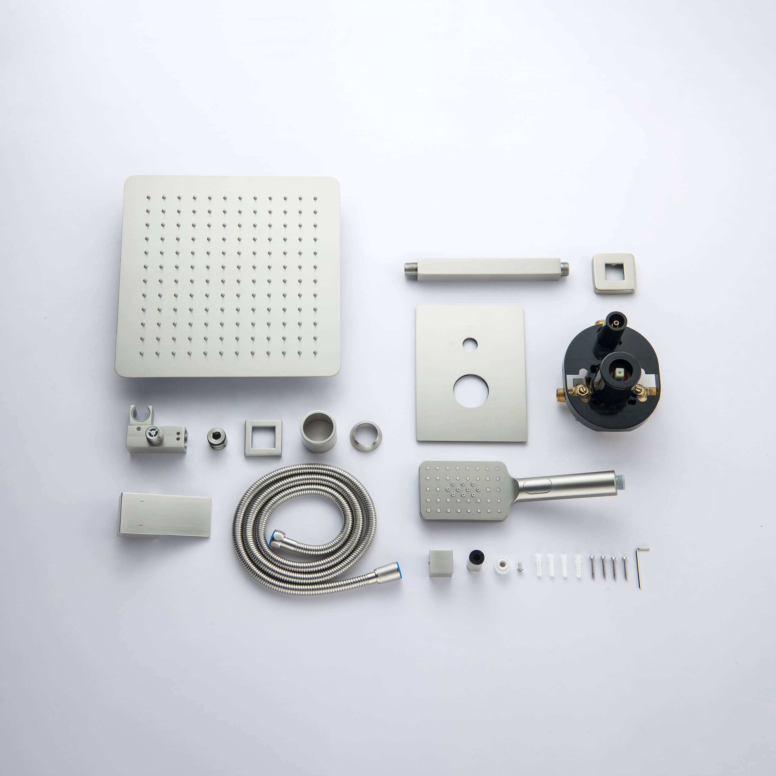 Quadra Pressure Balanced 2-Function Ceiling Mount Shower System with Rough-In Valve - CSF-4012 - Shop at Home Craft Studio - 9