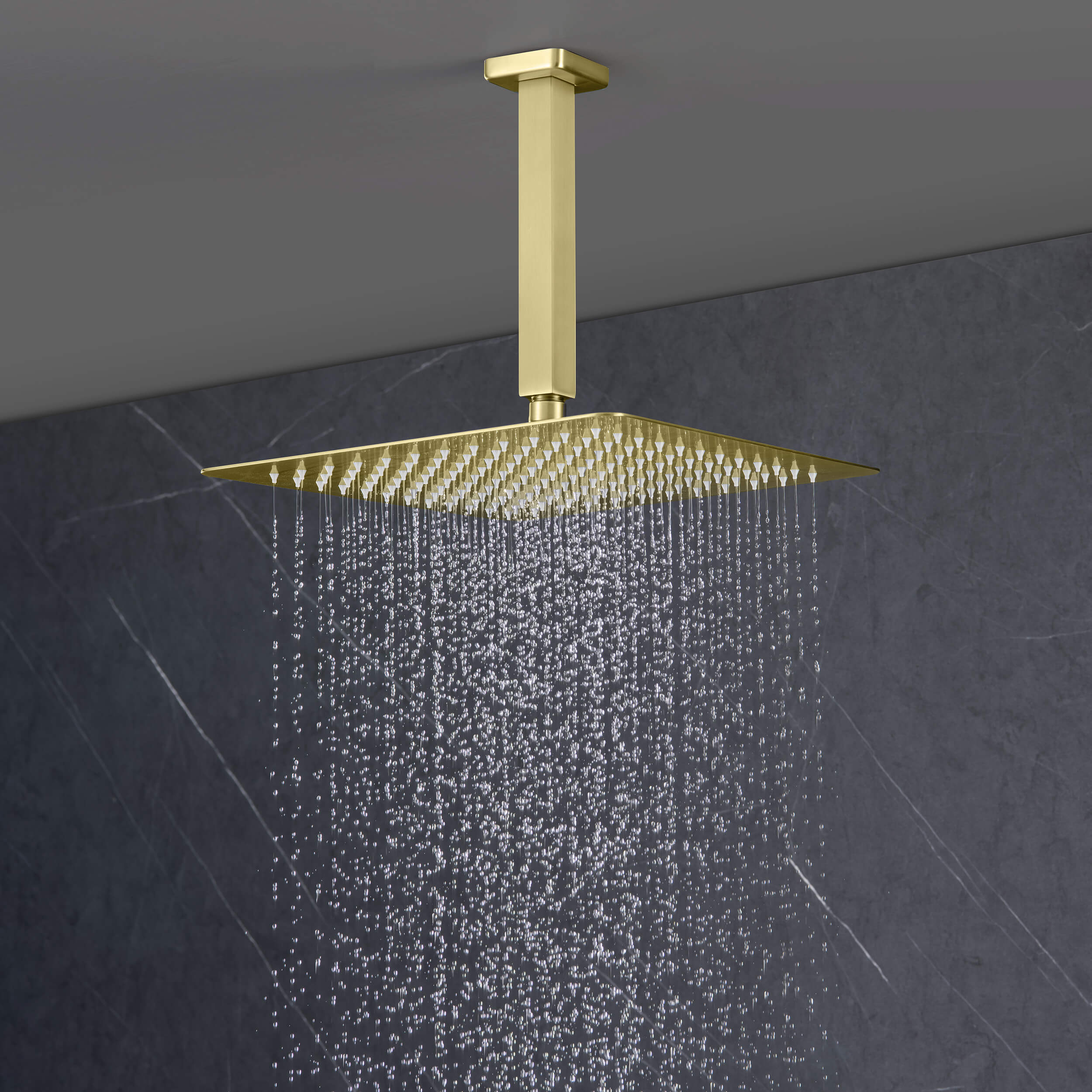 Quadra Pressure Balanced 3-Function Ceiling Mount Shower System with Rough-In Valve - CSF-4013 - Shop at Home Craft Studio - 4