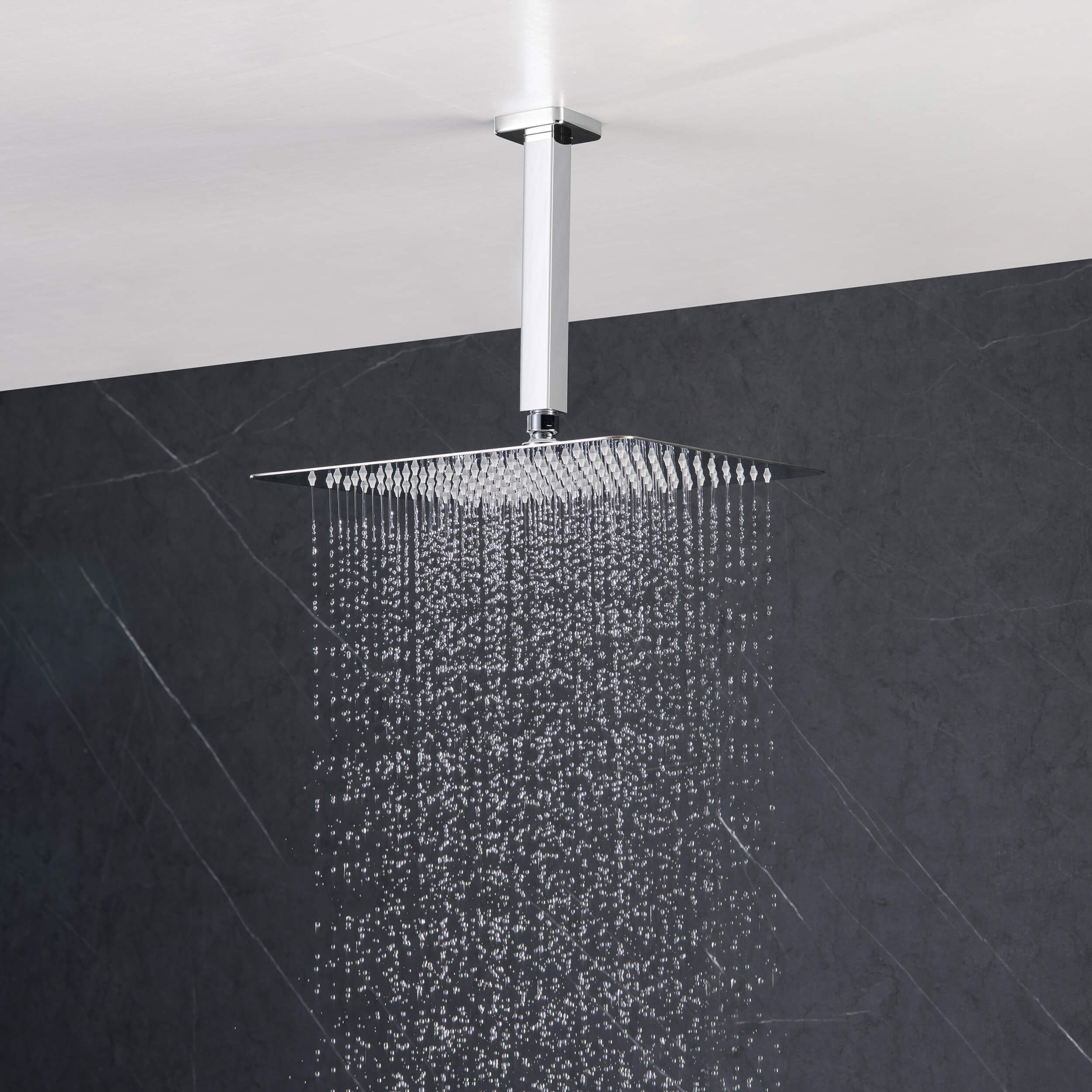 Quadra Pressure Balanced 3-Function Ceiling Mount Shower System with Rough-In Valve - CSF-4013 - Shop at Home Craft Studio - 29