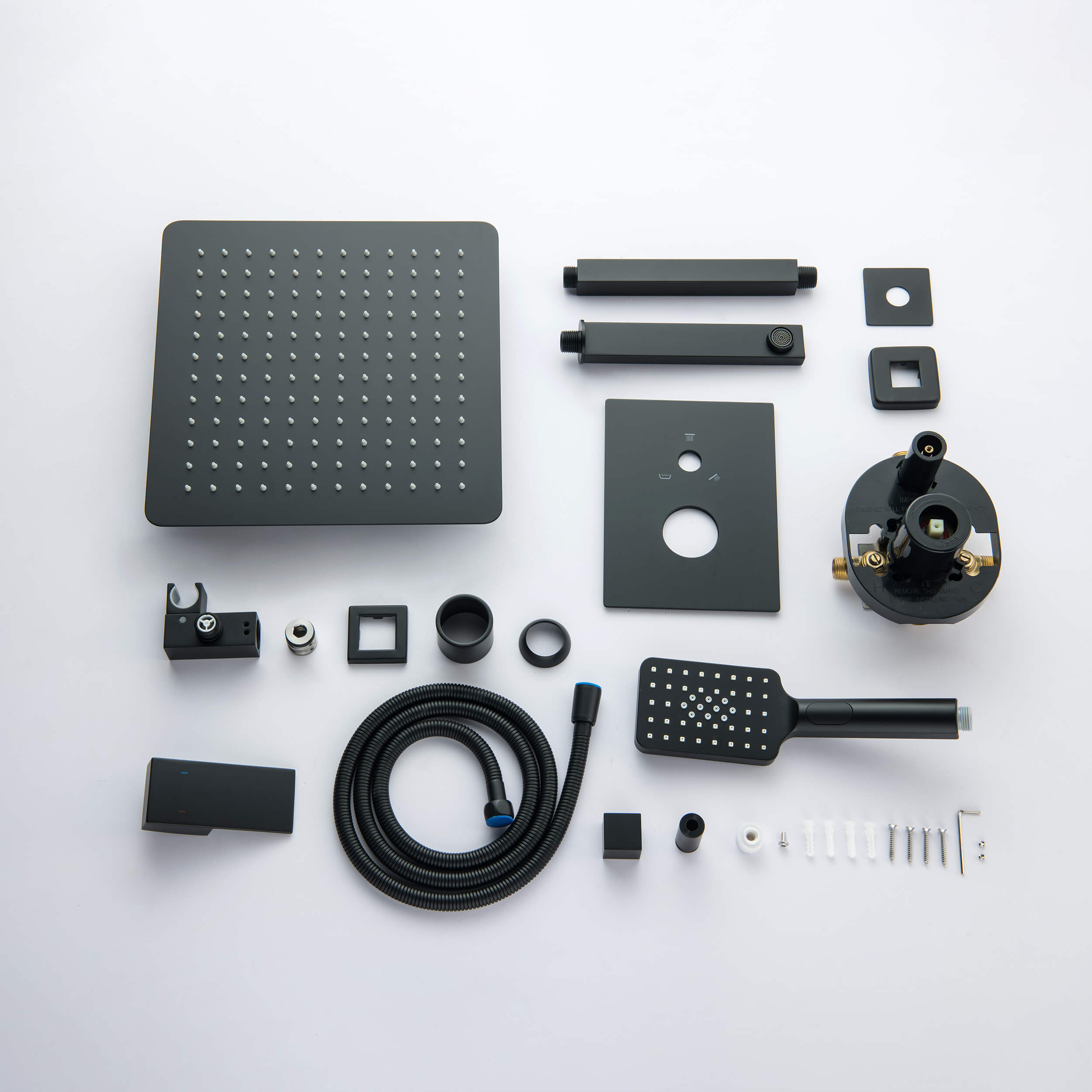 Quadra Pressure Balanced 3-Function Ceiling Mount Shower System with Rough-In Valve - CSF-4013 - Shop at Home Craft Studio - 25