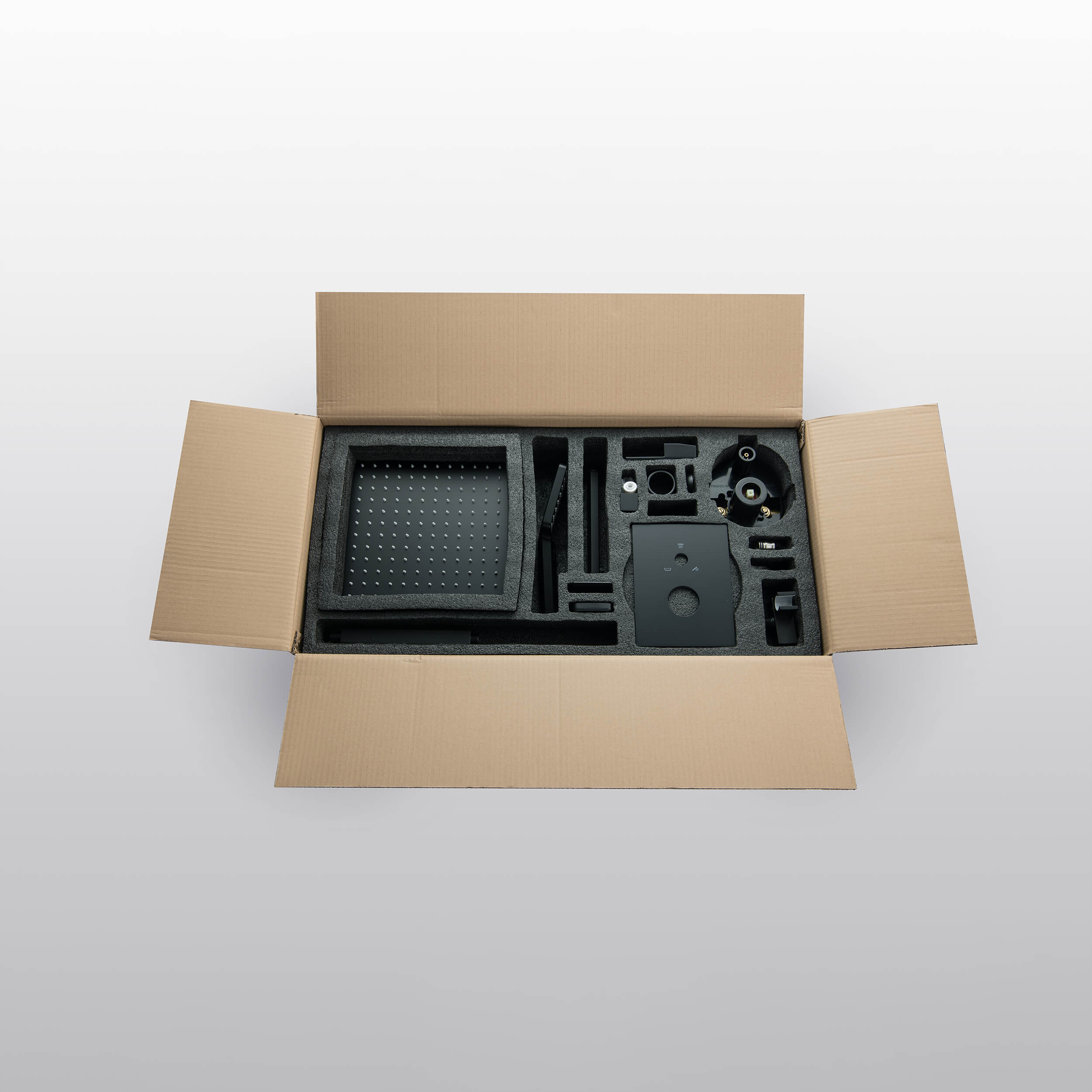 Quadra Pressure Balanced 3-Function Ceiling Mount Shower System with Rough-In Valve - CSF-4013 - Shop at Home Craft Studio - 27