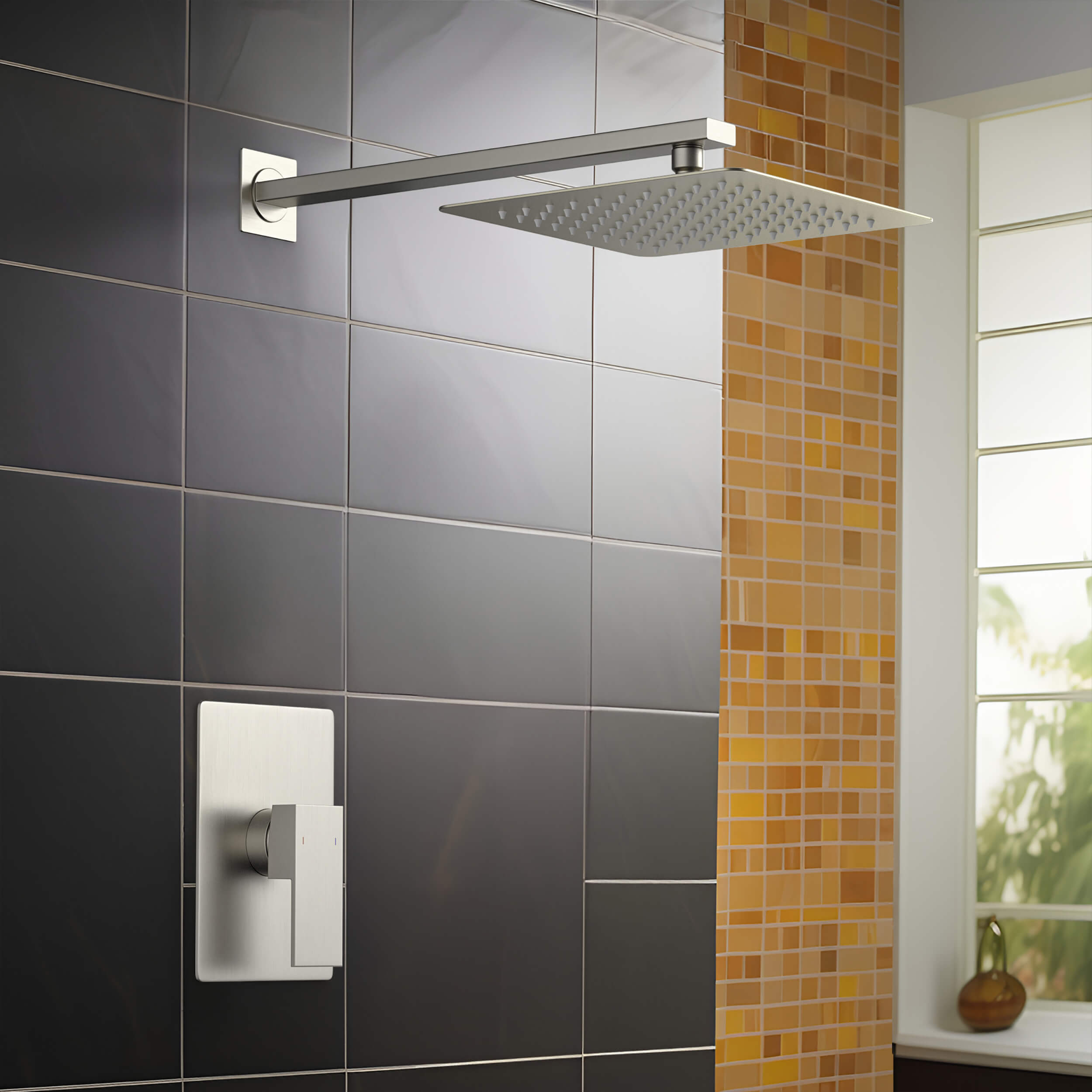 Quadra Pressure Balanced Single Function Wall Mount Shower System with Rough-In Valve - CSF-4011 - Shop at Home Craft Studio - 16