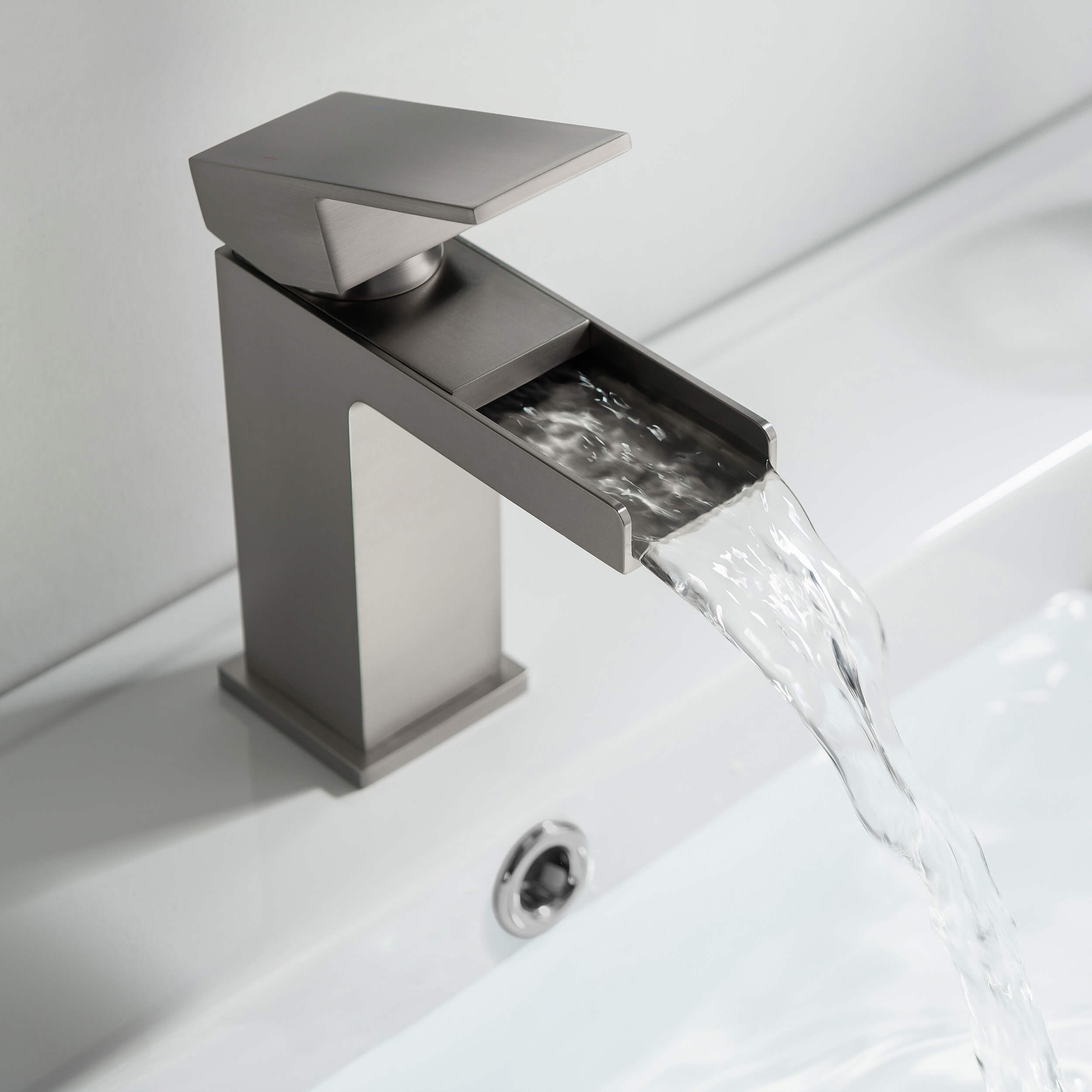 Quadra Waterfall Single Handle Bathroom Vanity Sink Faucet with Pop Up Drain - CBF-1004 - Shop at Home Craft Studio - 9