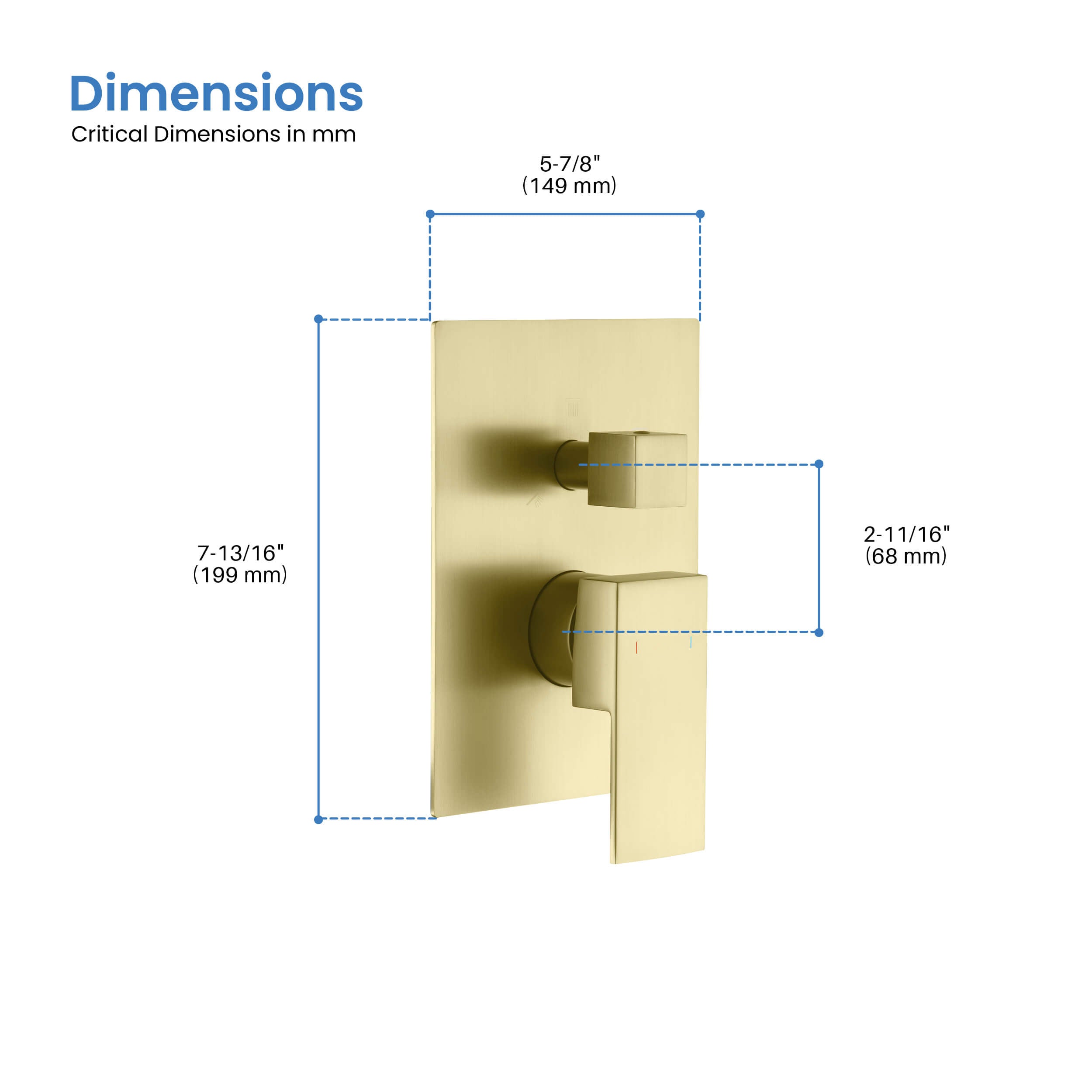 Quadro 2 Function Rough-in Valve Trim Plate - SVT2-2 - Shop at Home Craft Studio - 4
