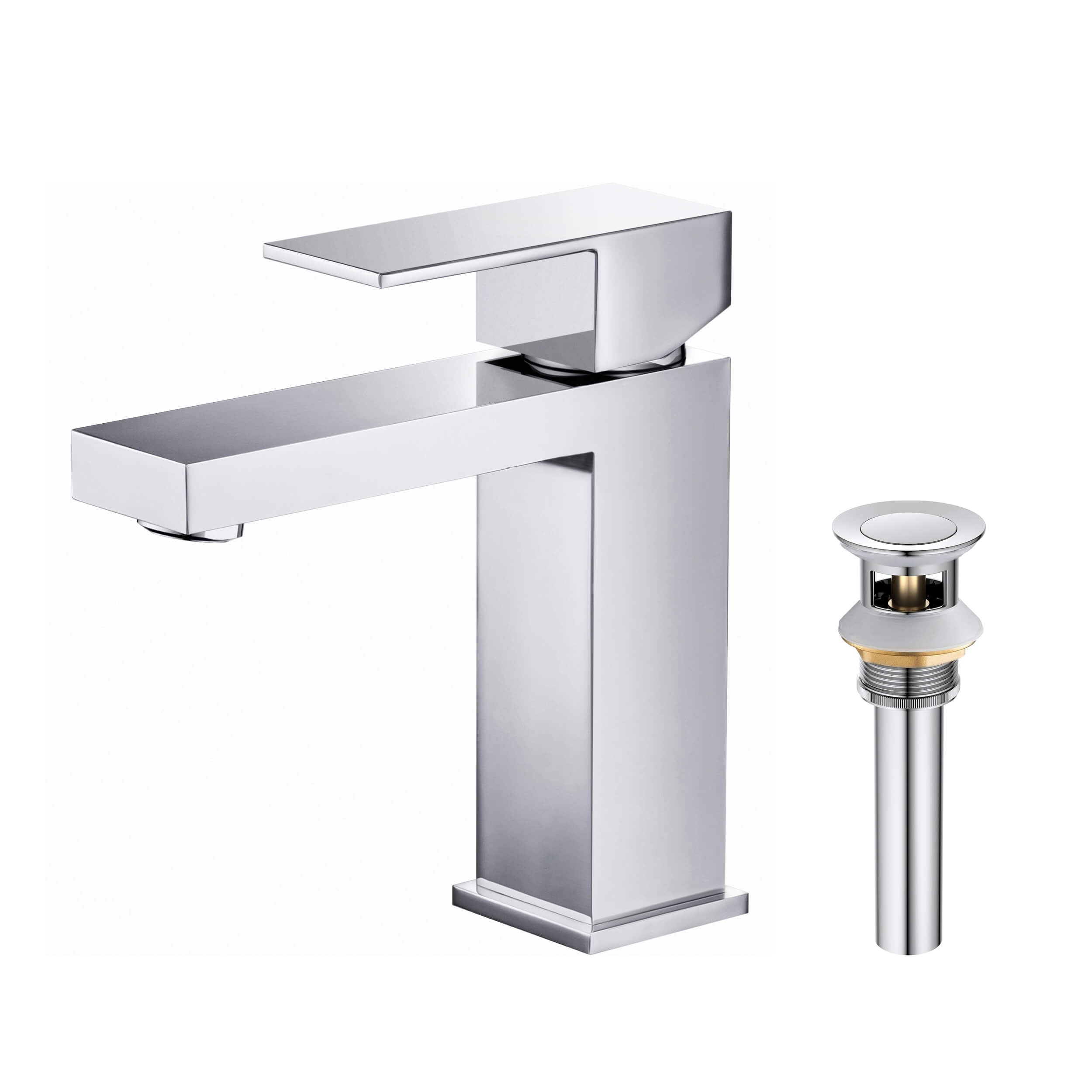 Value Collection - Single Handle Bathroom Vanity Sink Faucet with Pop Up Drain - F202 - Shop at Home Craft Studio - 17