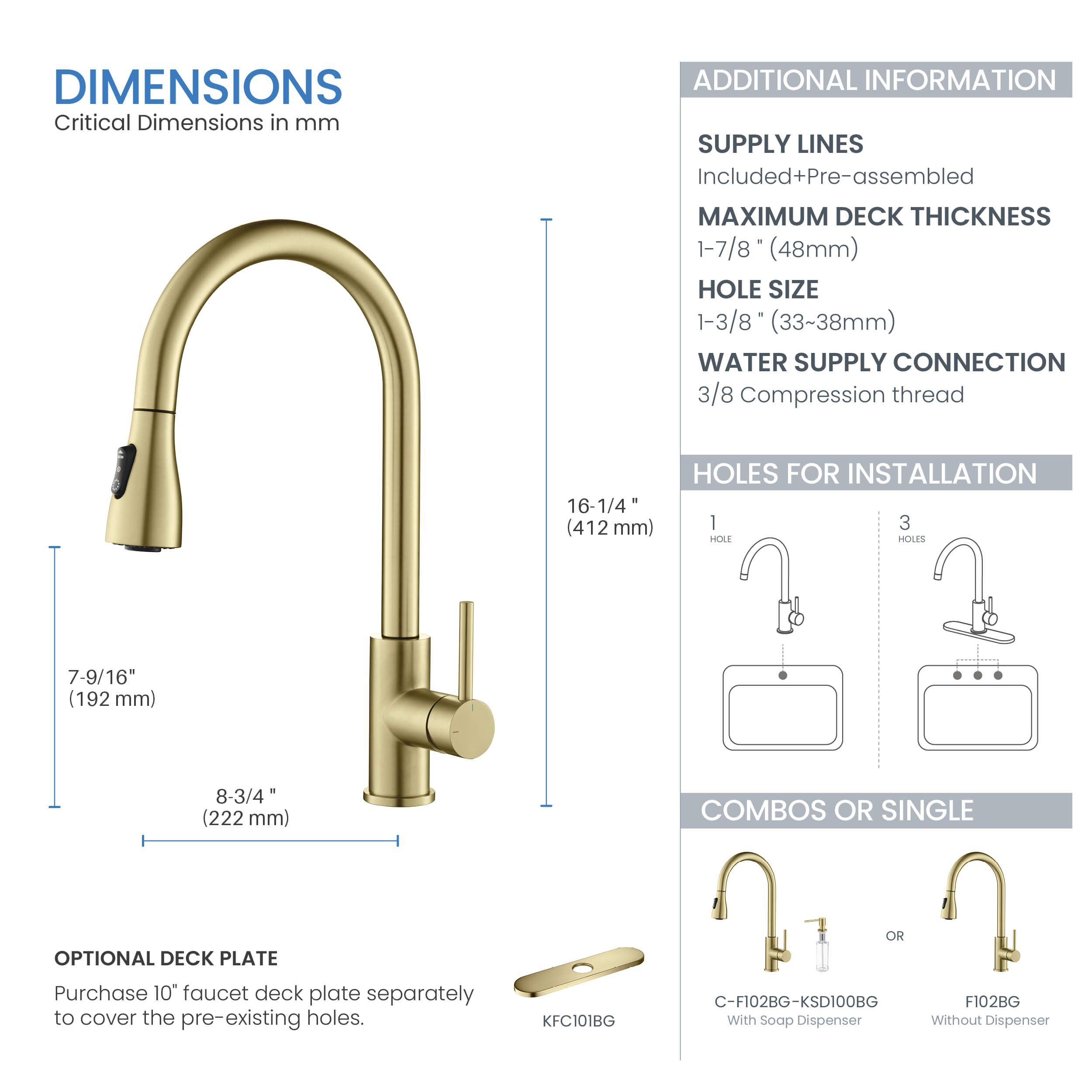 Value Collection - Single Handle Pull Down Kitchen Faucet - F102 - Shop at Home Craft Studio - 9