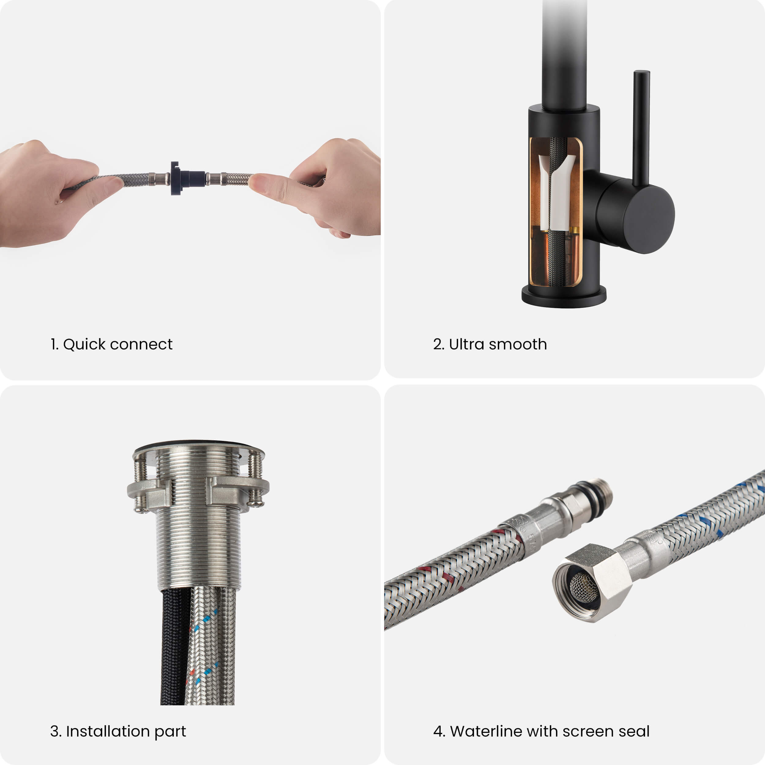 Value Collection - Single Handle Pull Down Kitchen Faucet - F102 - Shop at Home Craft Studio - 23