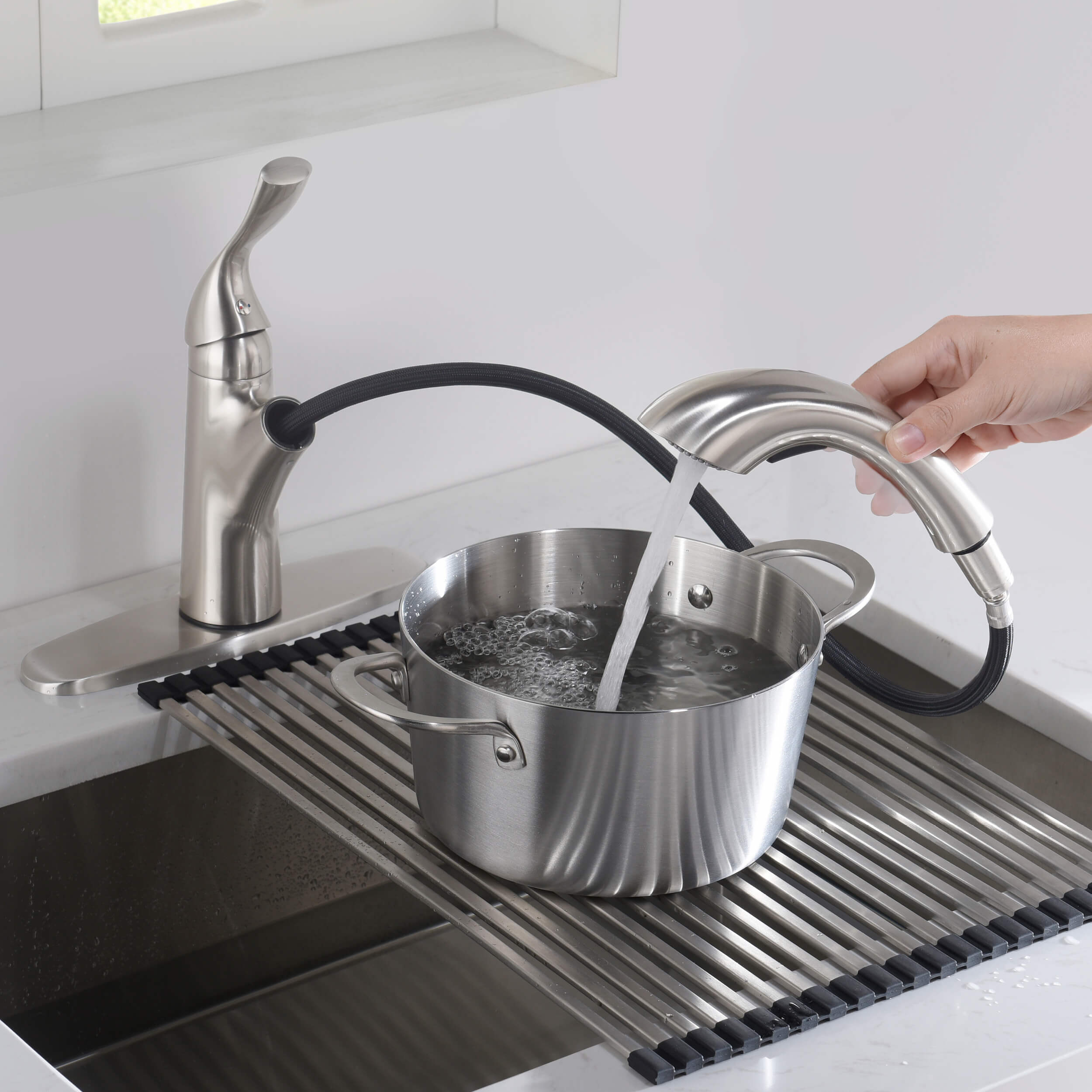 Value Collection - Single Handle Pull Out Kitchen Faucet - F103 - Shop at Home Craft Studio - 4