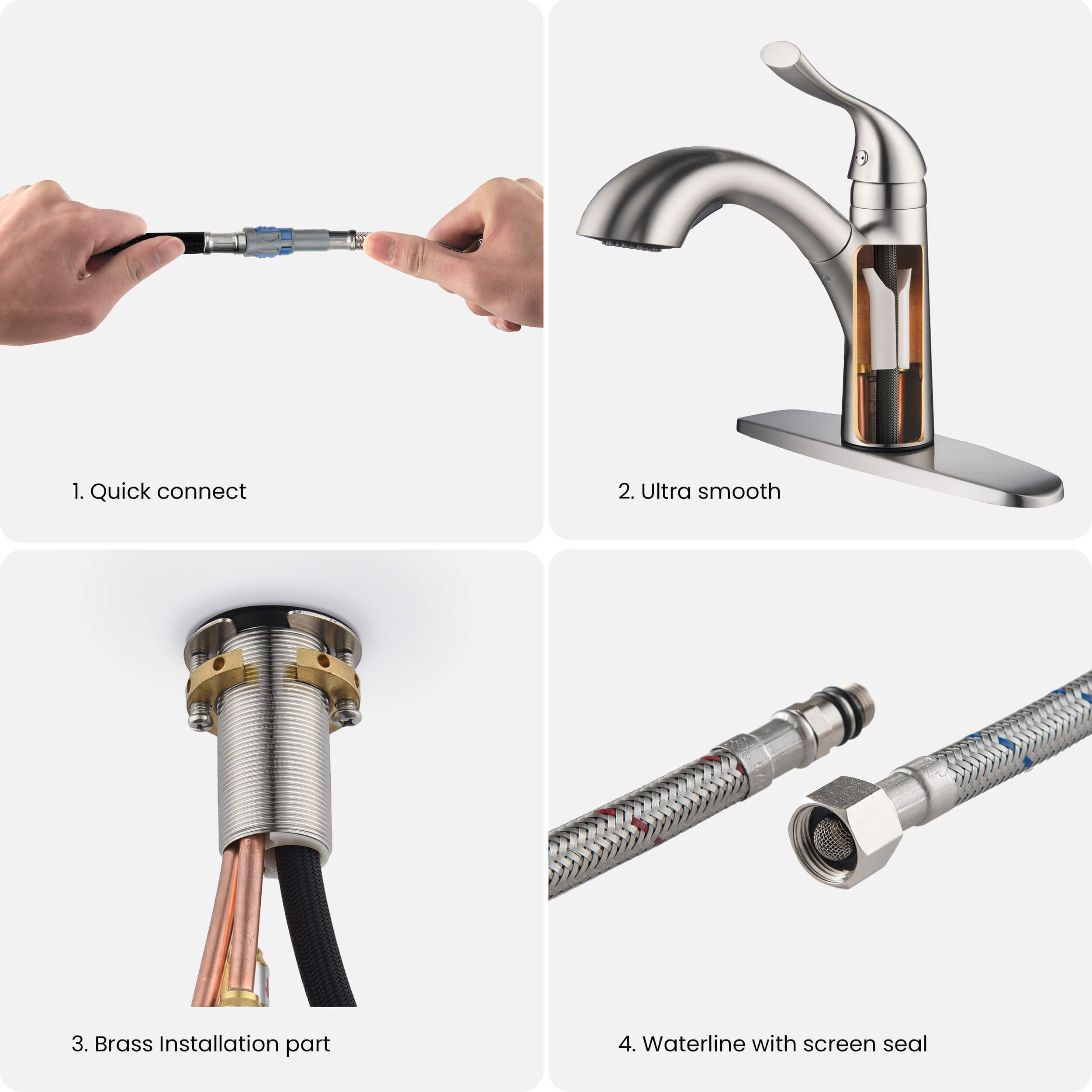 Value Collection - Single Handle Pull Out Kitchen Faucet - F103 - Shop at Home Craft Studio - 8