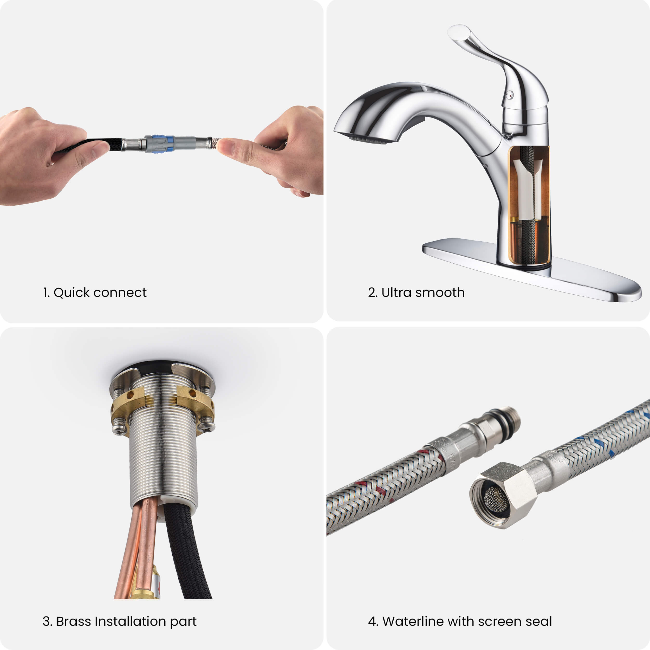 Value Collection - Single Handle Pull Out Kitchen Faucet - F103 - Shop at Home Craft Studio - 16