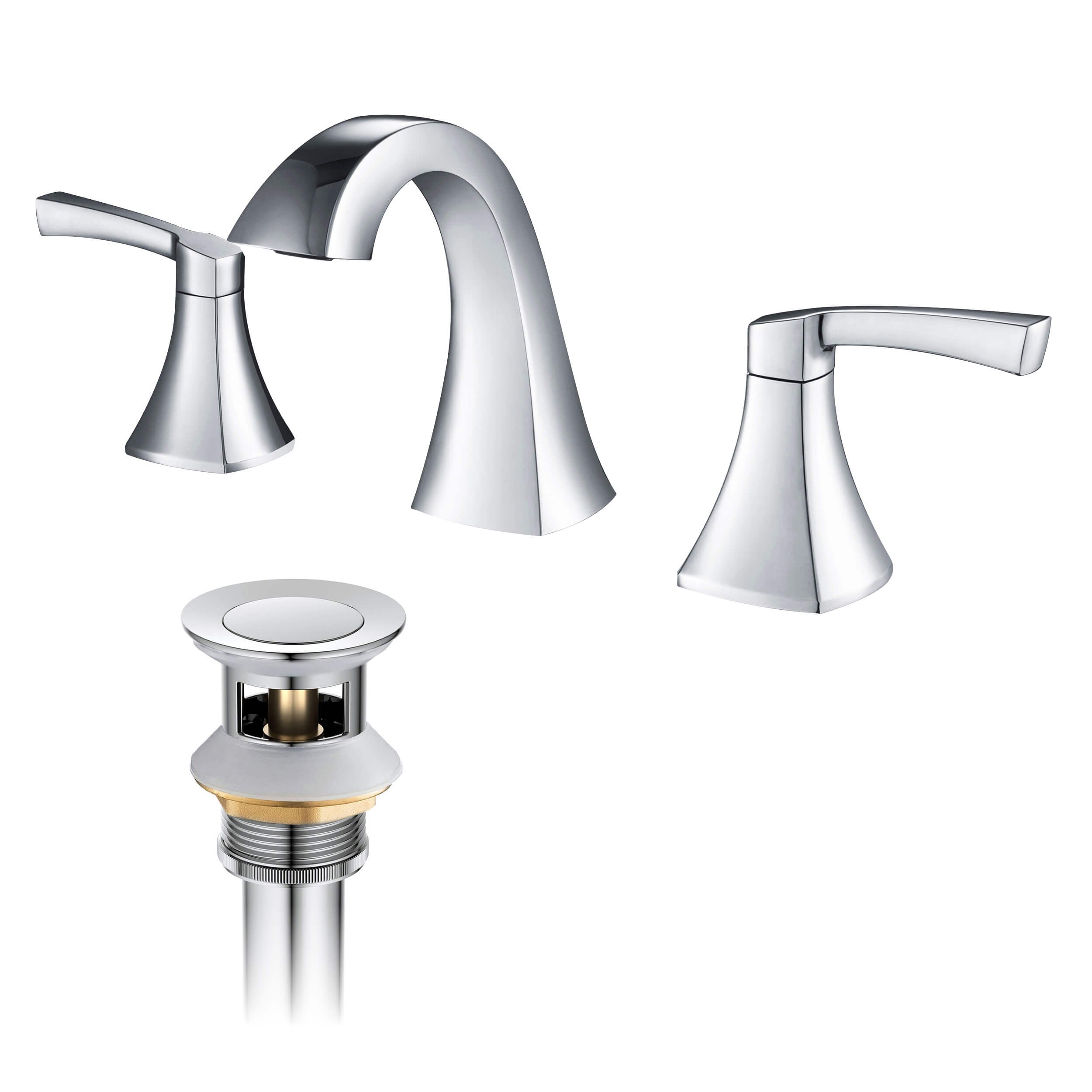 Vermont 8" Widespread Bathroom Sink Faucet with Drain Assembly - CBF-1022 - Shop at Home Craft Studio - 6