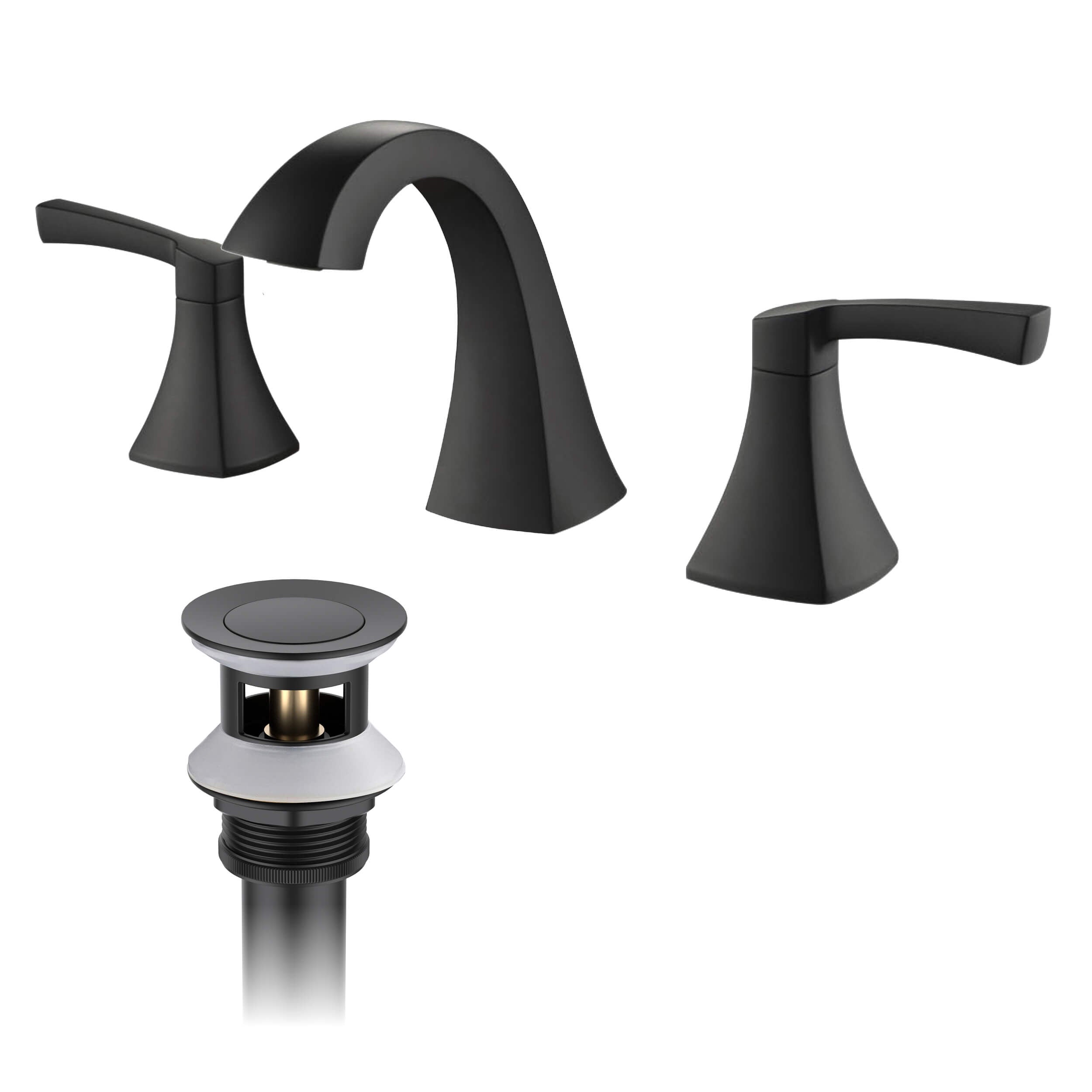 Vermont 8" Widespread Bathroom Sink Faucet with Drain Assembly - CBF-1022 - Shop at Home Craft Studio - 17